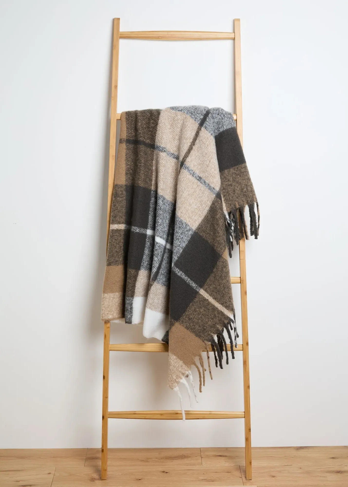 Faux Mohair Checked Throw - Multi product
