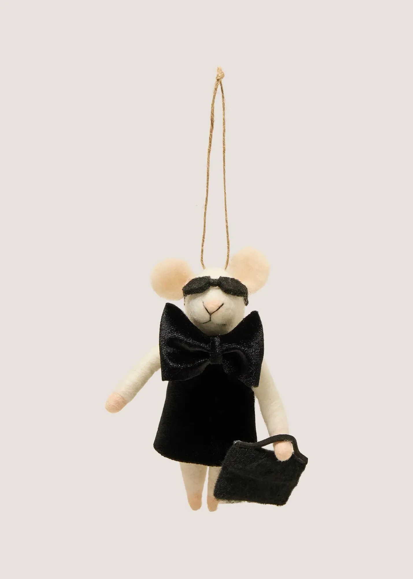 Felt Hanging Mouse Decoration - Black product