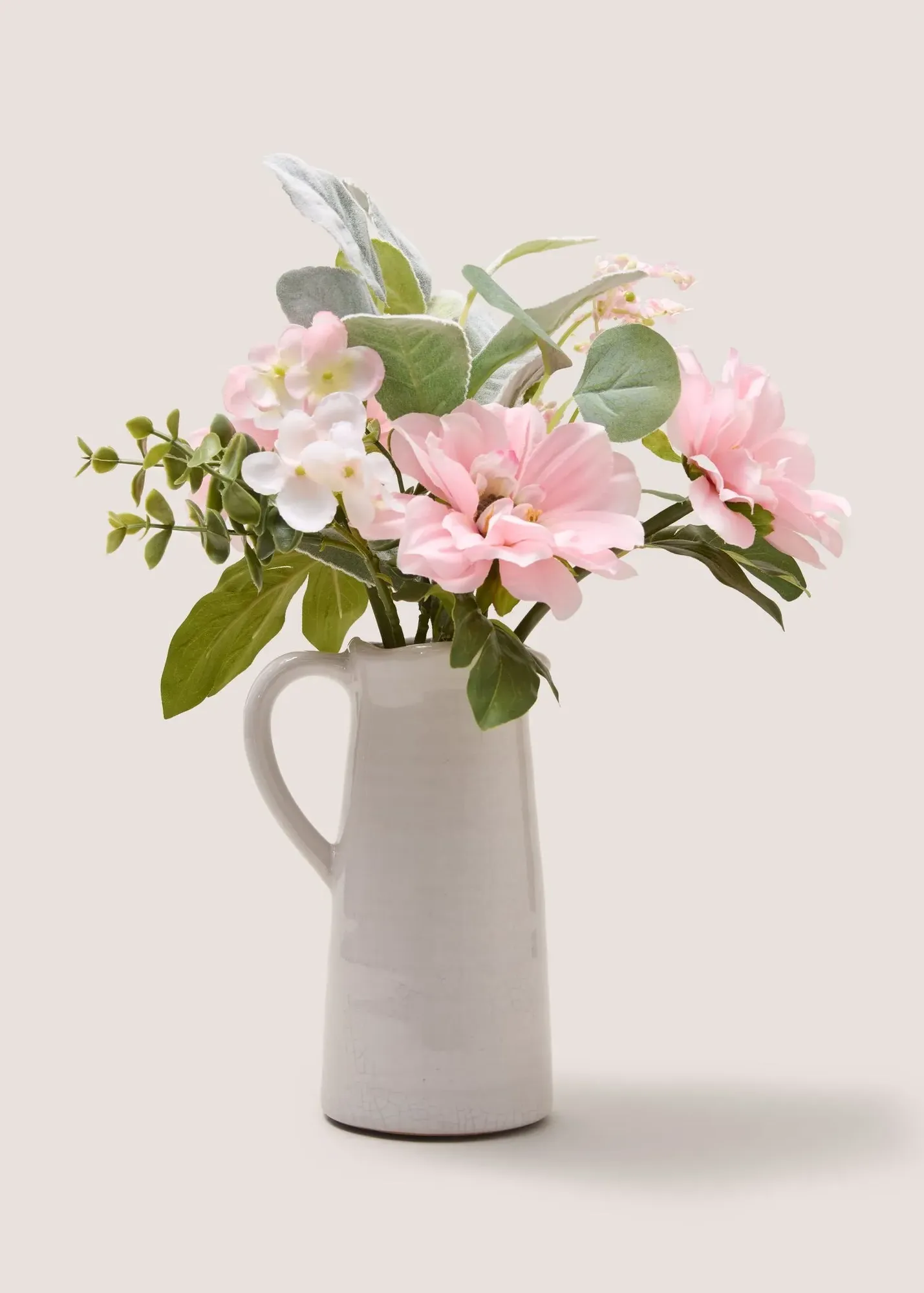 Flowers in Jug - Pink, White product