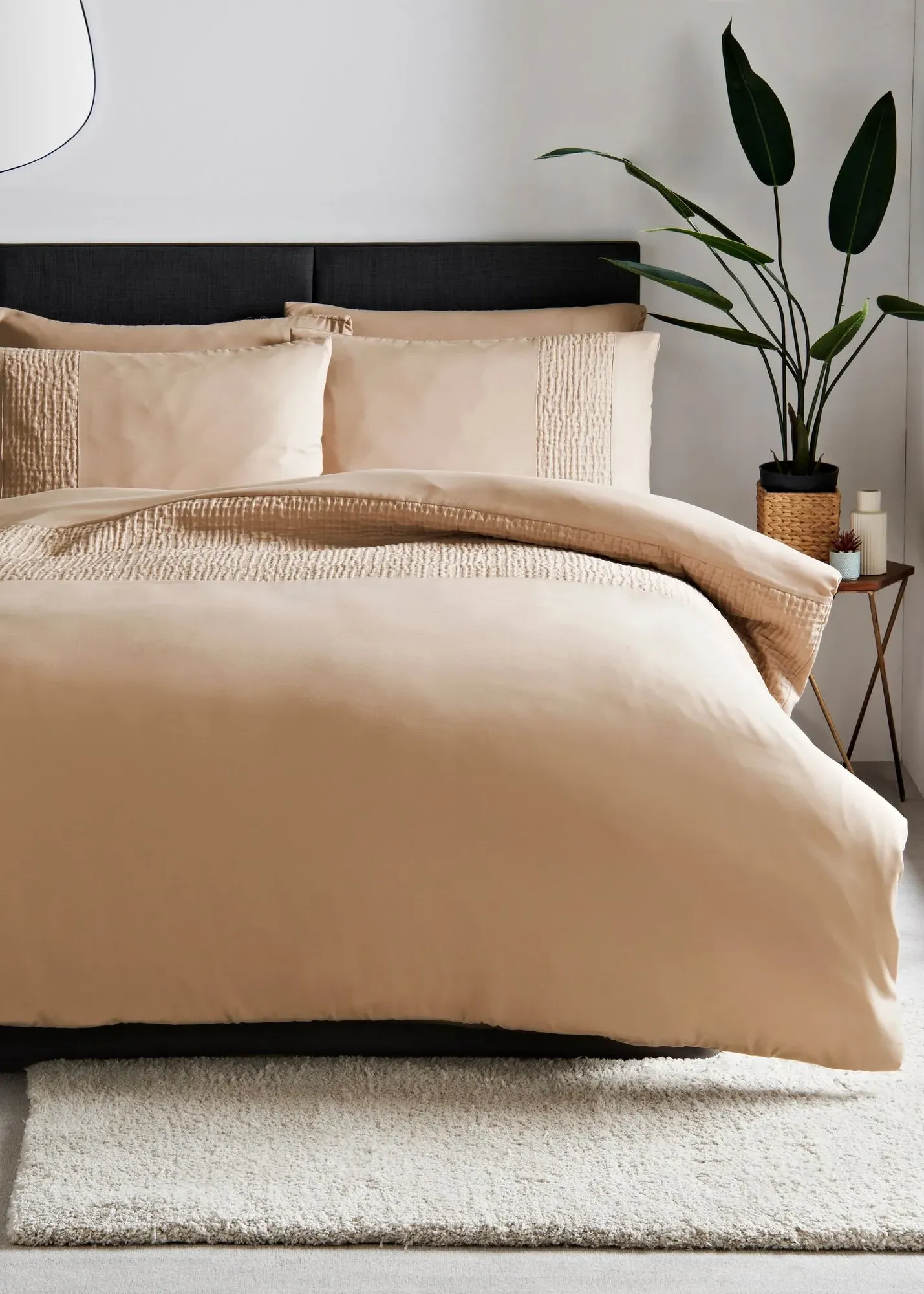 Geo Pinsonic Single Duvet Set - Beige, Polyester product