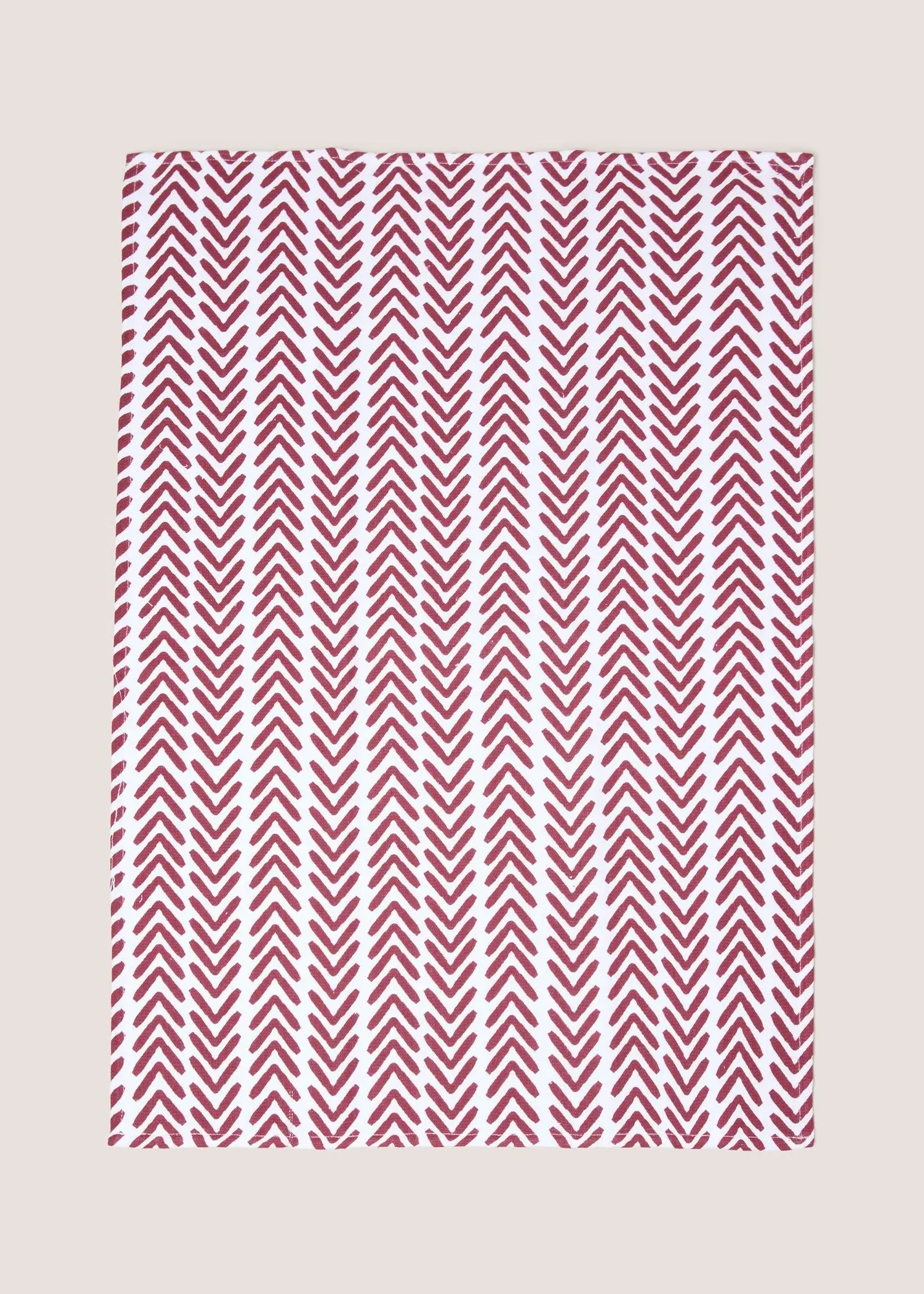 Herringbone Tea Towel - Burgundy product
