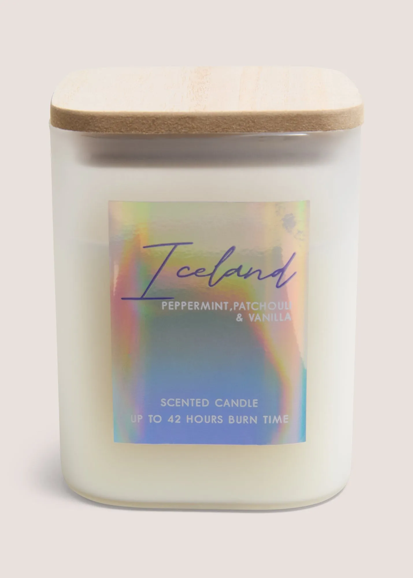 Iceland Scented Candle with Wooden Lid - Cream product
