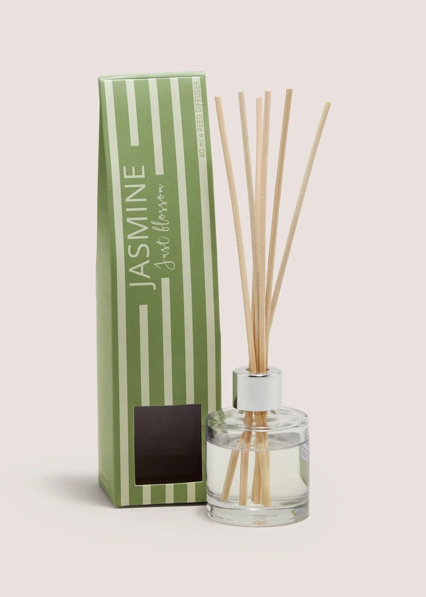 Jasmine Stripe 40ml Reed Diffuser - Green product