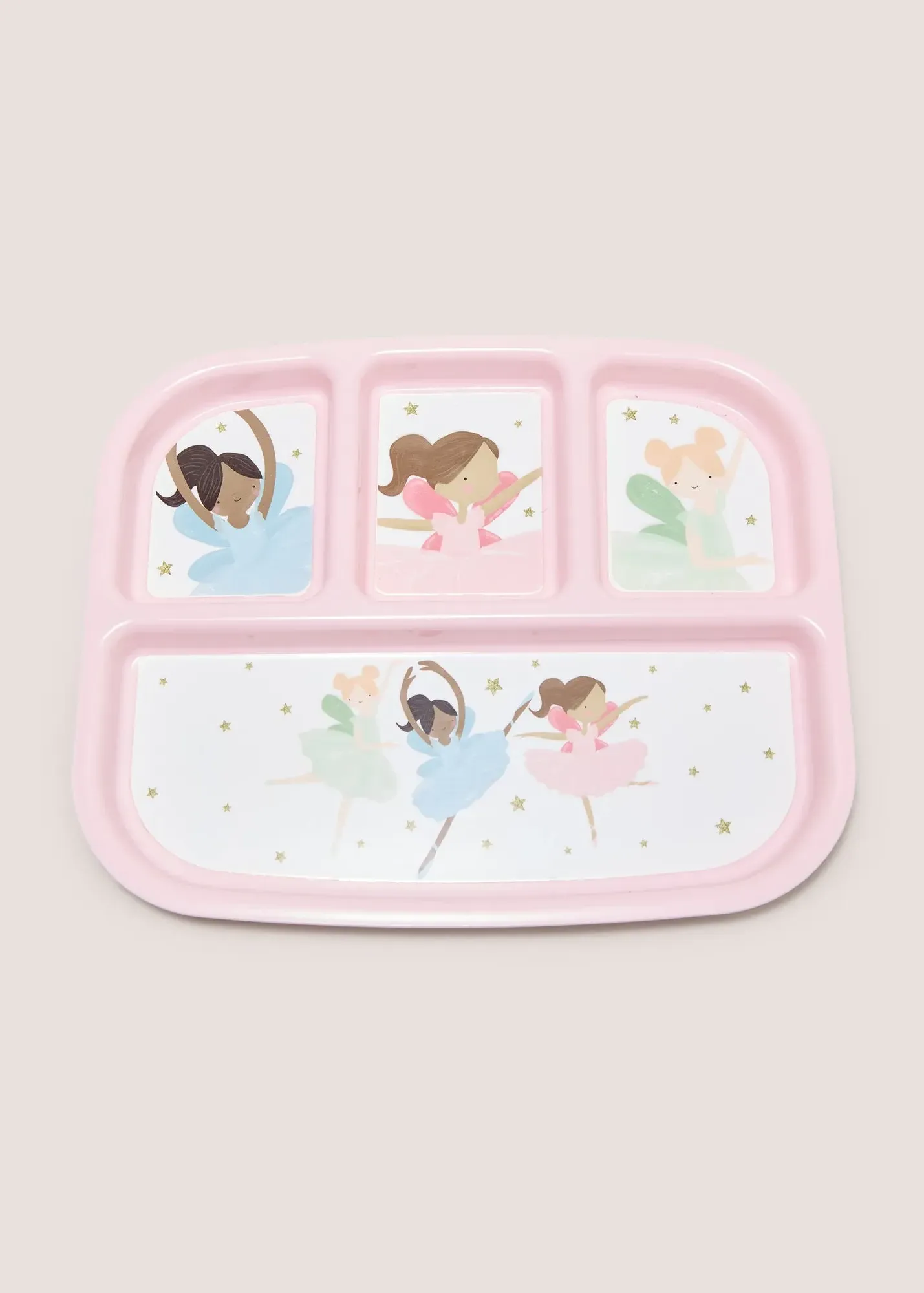 Kids Ballerina Divided Plate - Pink, Plastic product
