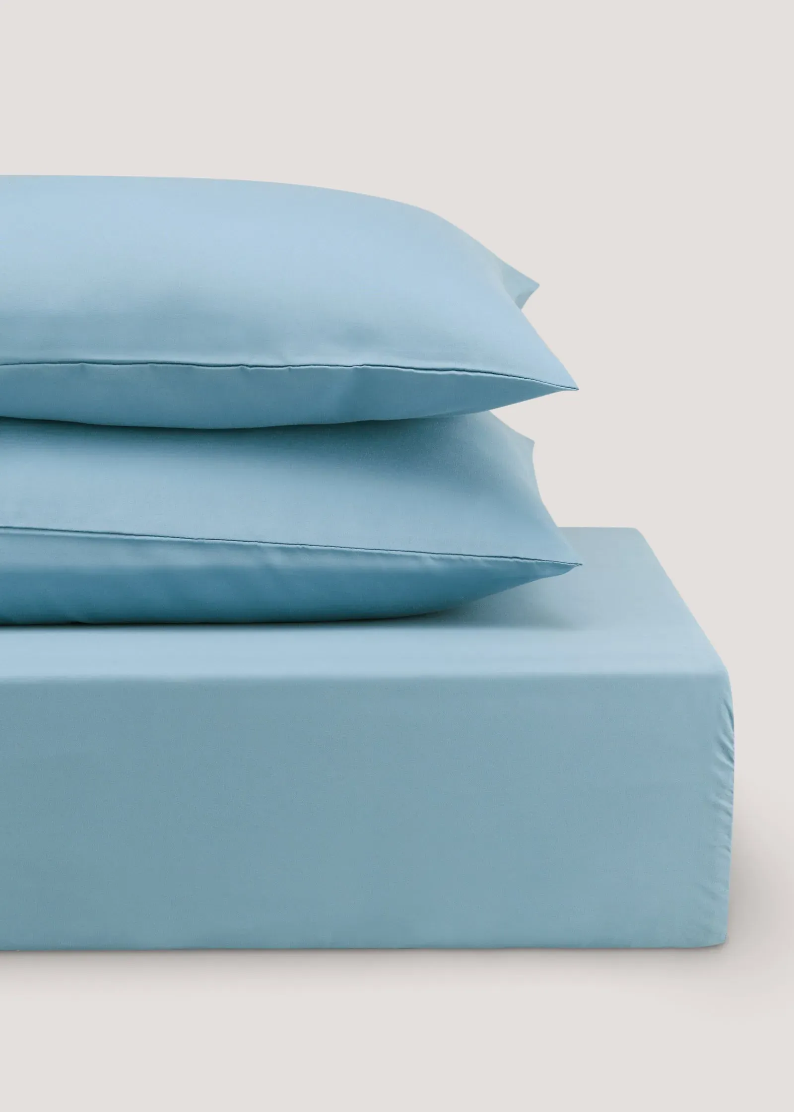 King Size Fitted Bed Sheet & Pillowcase Bundle - Blue product