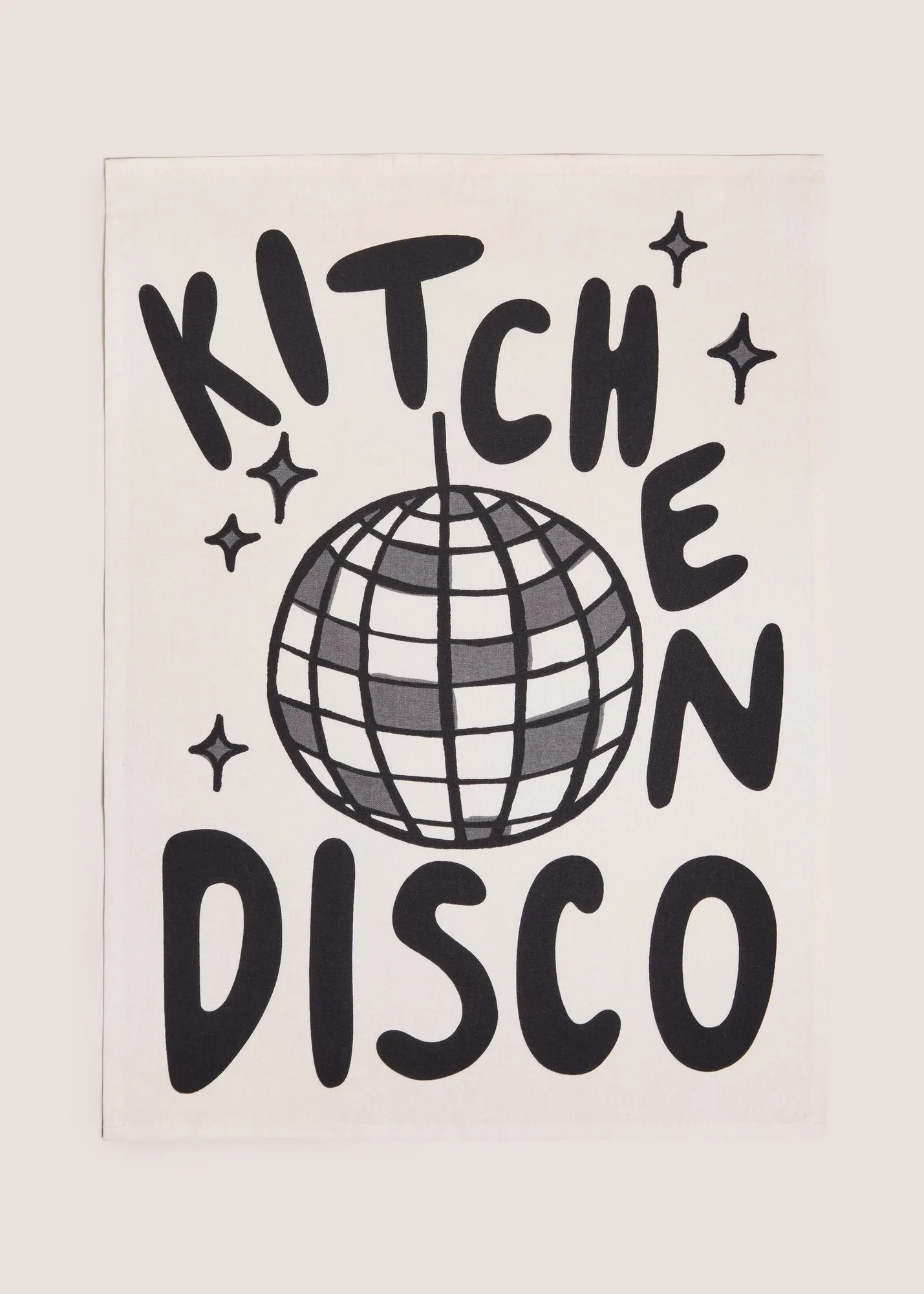 Kitchen Disco Tea Towel - White product