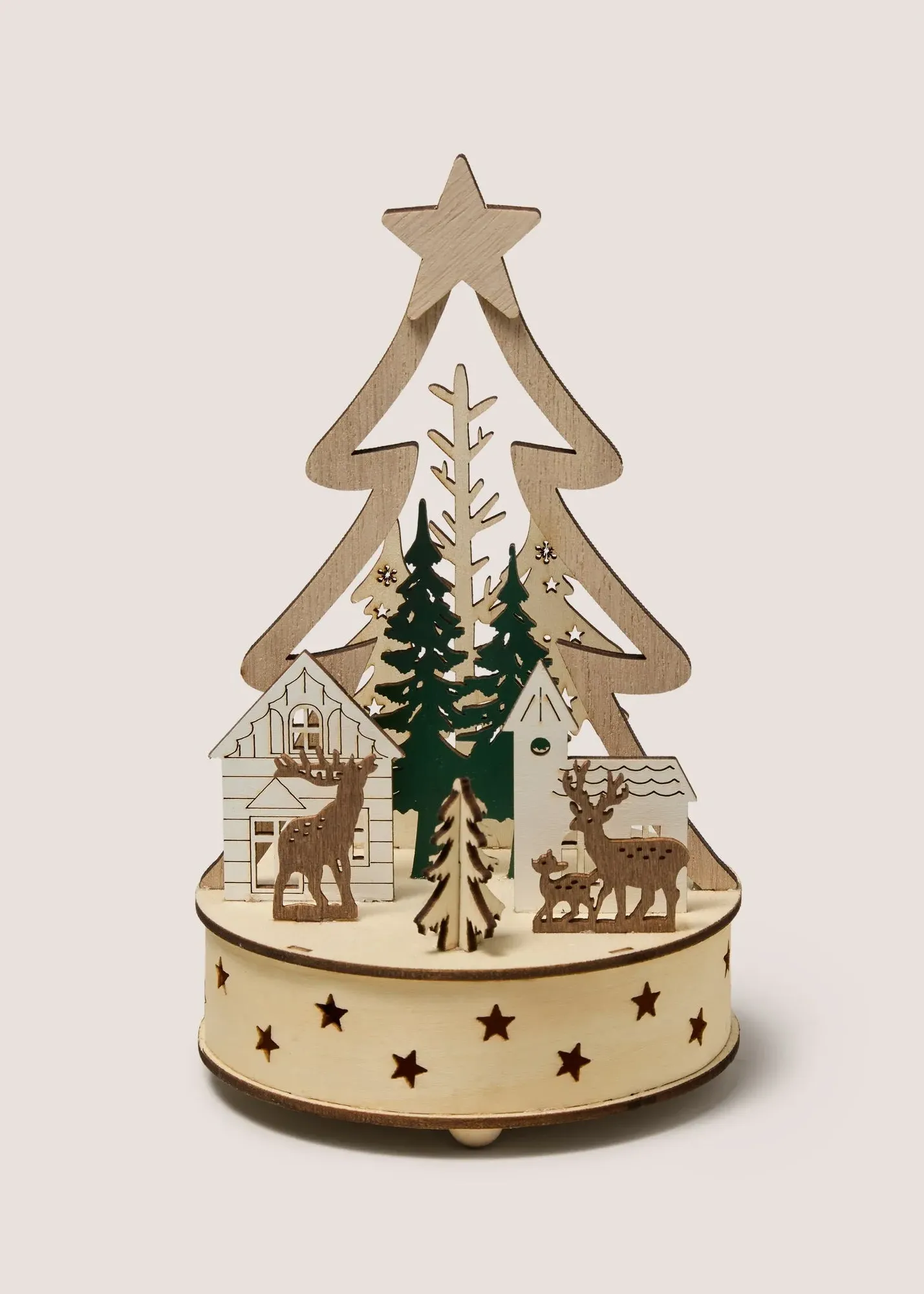 LED Round Tree House Scene - Gold product