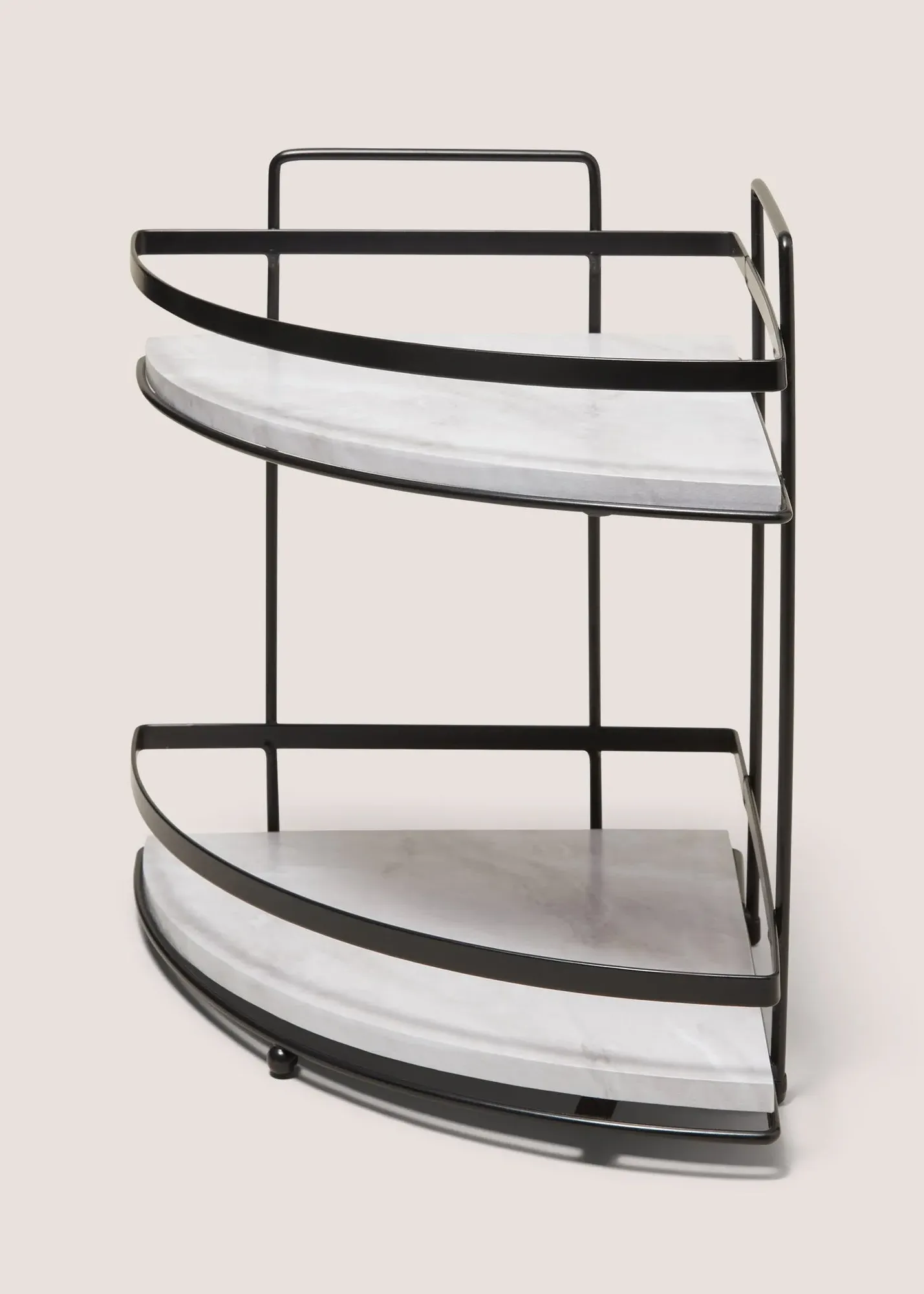 Marble Effect 2-Tier Corner Caddy - Black product