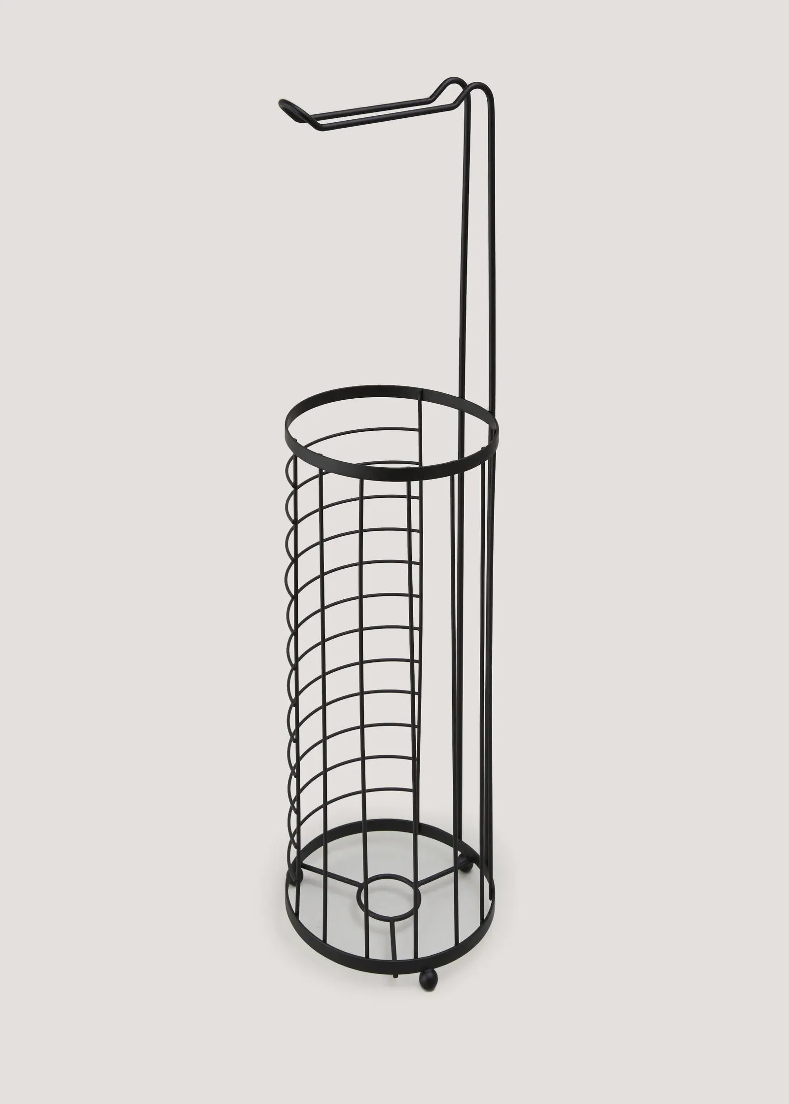Metal Floor Toilet Roll Holder - Black product