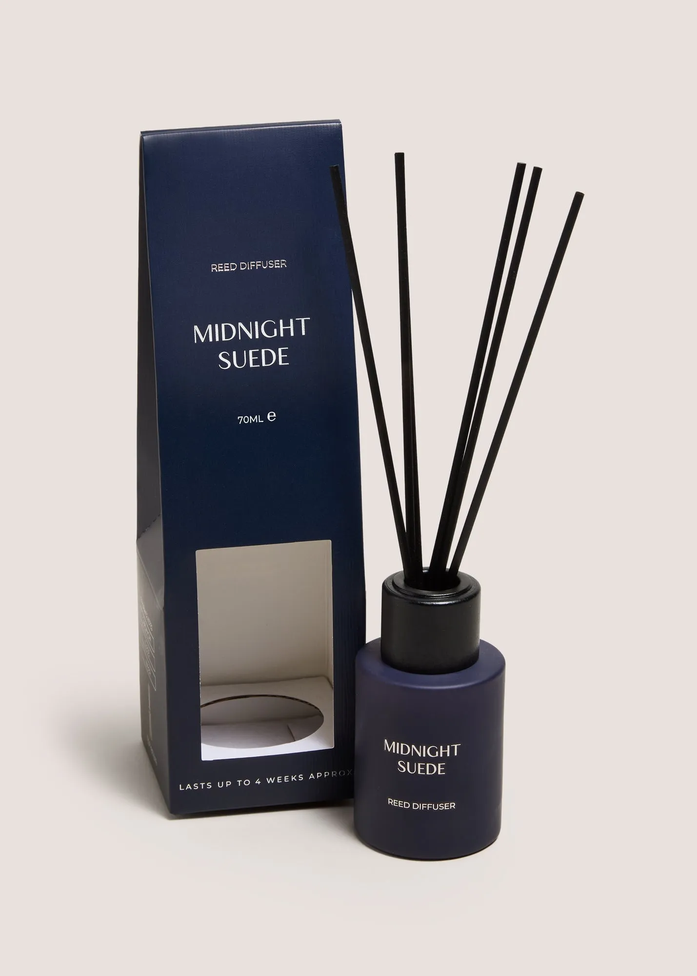 Midnight Suede Reed Diffuser 70ml - Navy, Glass product