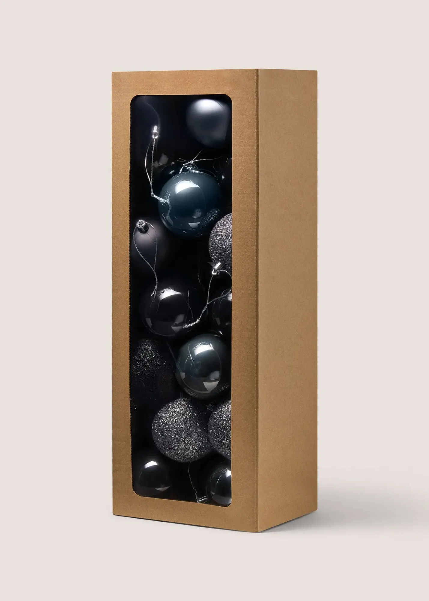 Monochrome 30-Pack Christmas Baubles - Grey product