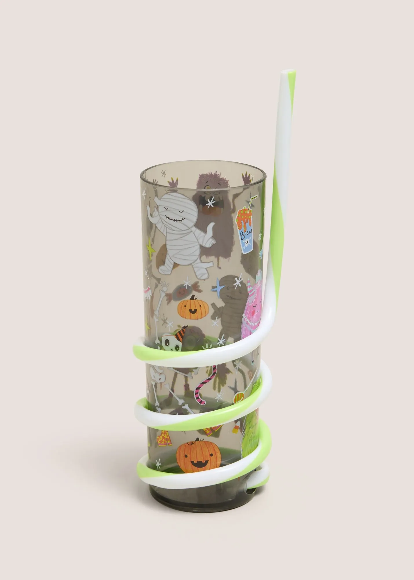 Monster Twisty Straw Cup - Grey, Plastic product