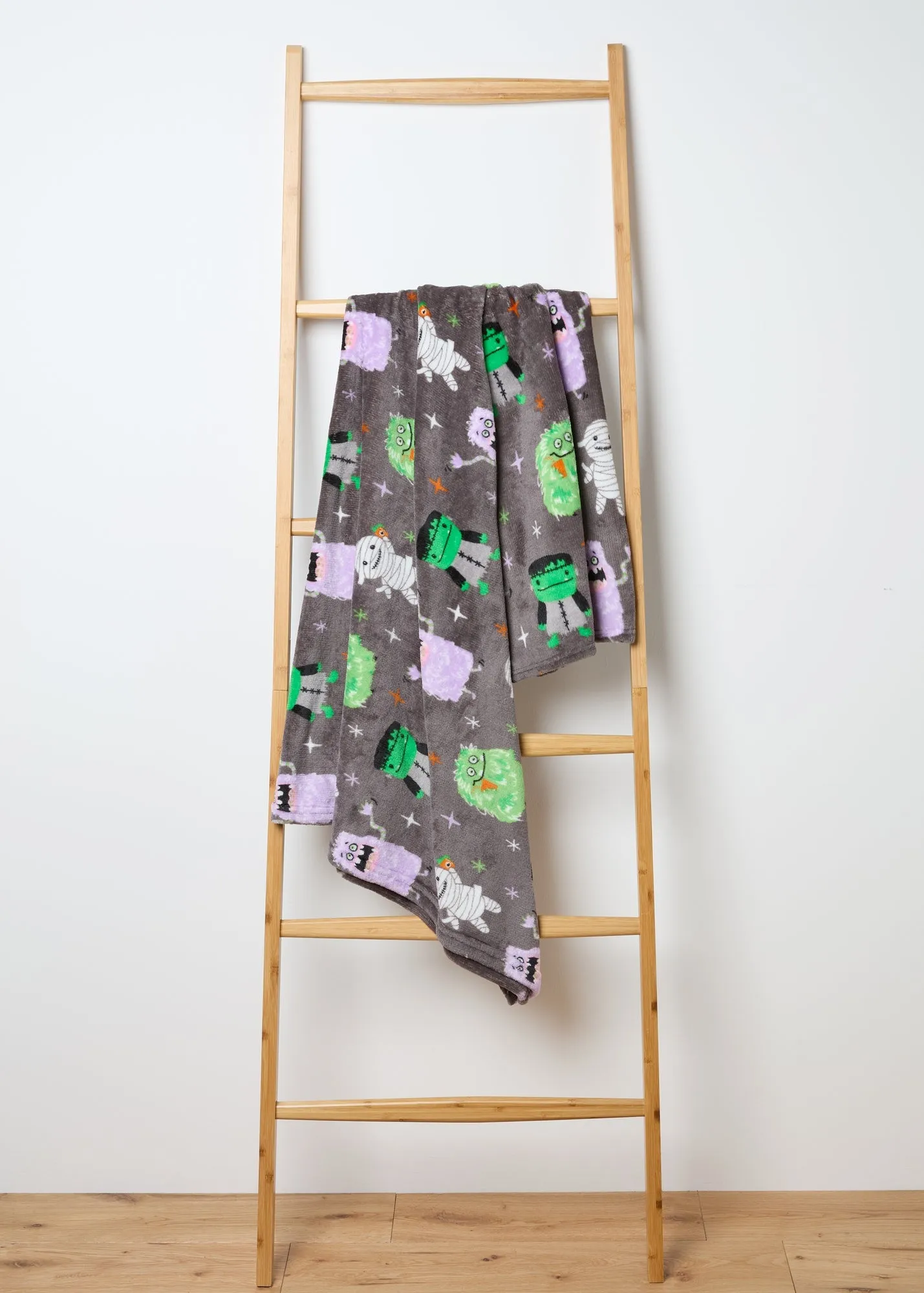 Monsters Printed Throw - Grey product