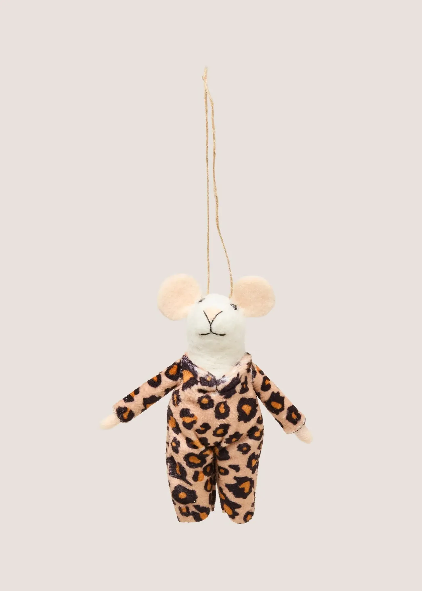 Mouse Print Felt Hanging Decoration - Beige product