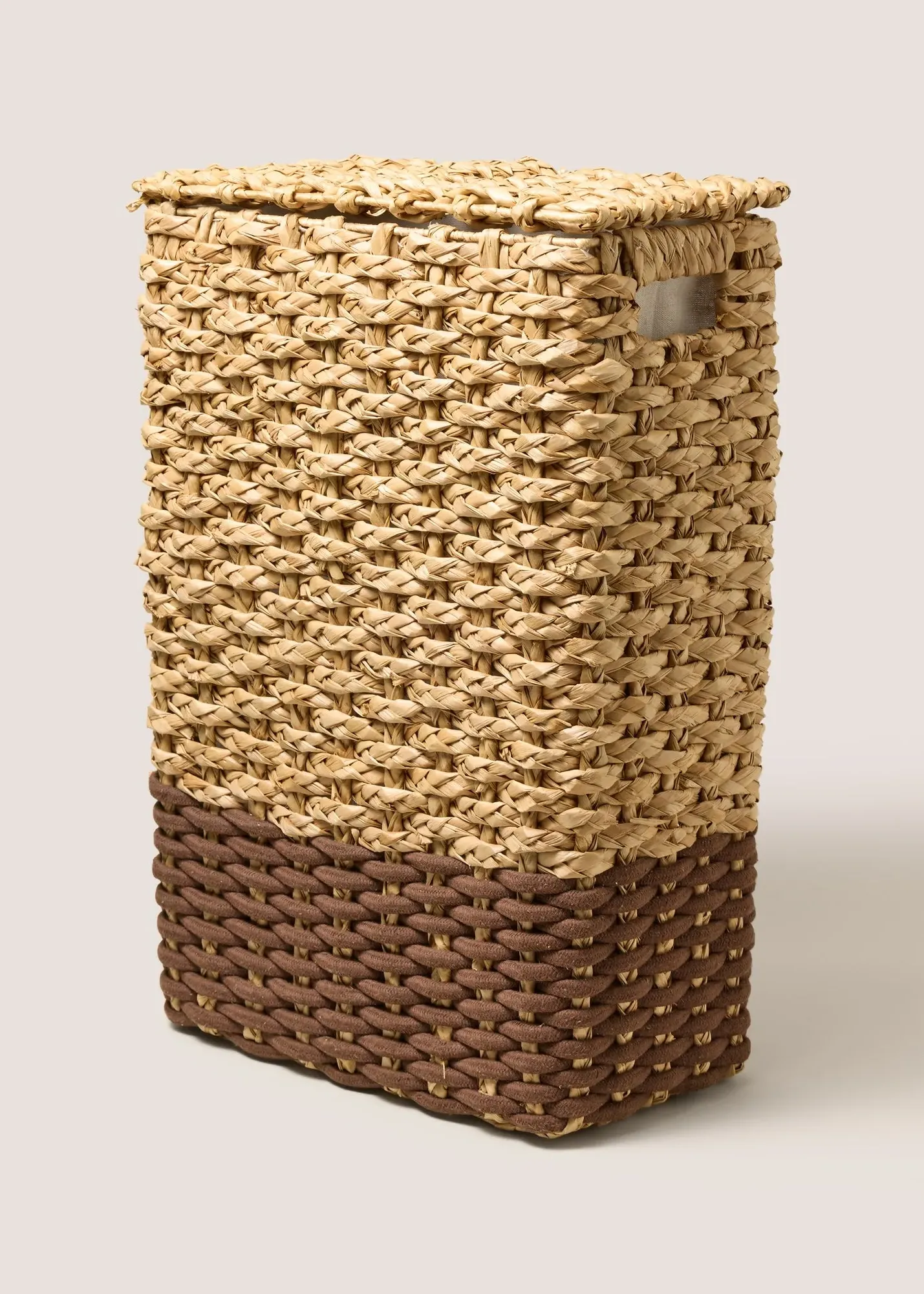 Narrow Rope Woven Laundry Basket - Brown product
