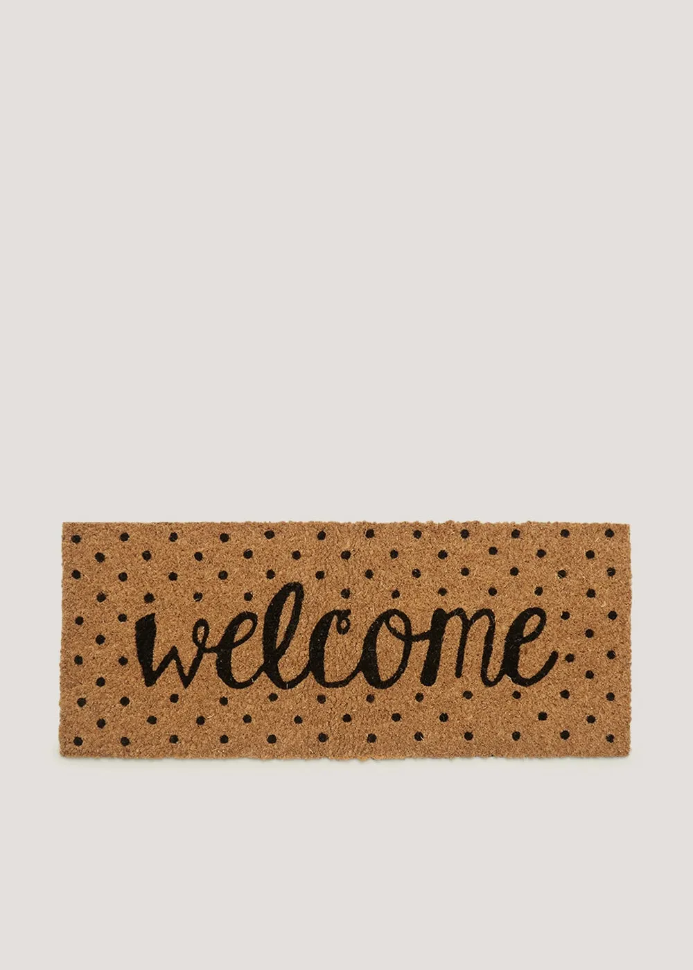 Natural Spot Welcome Doormat - Brown, Coir product