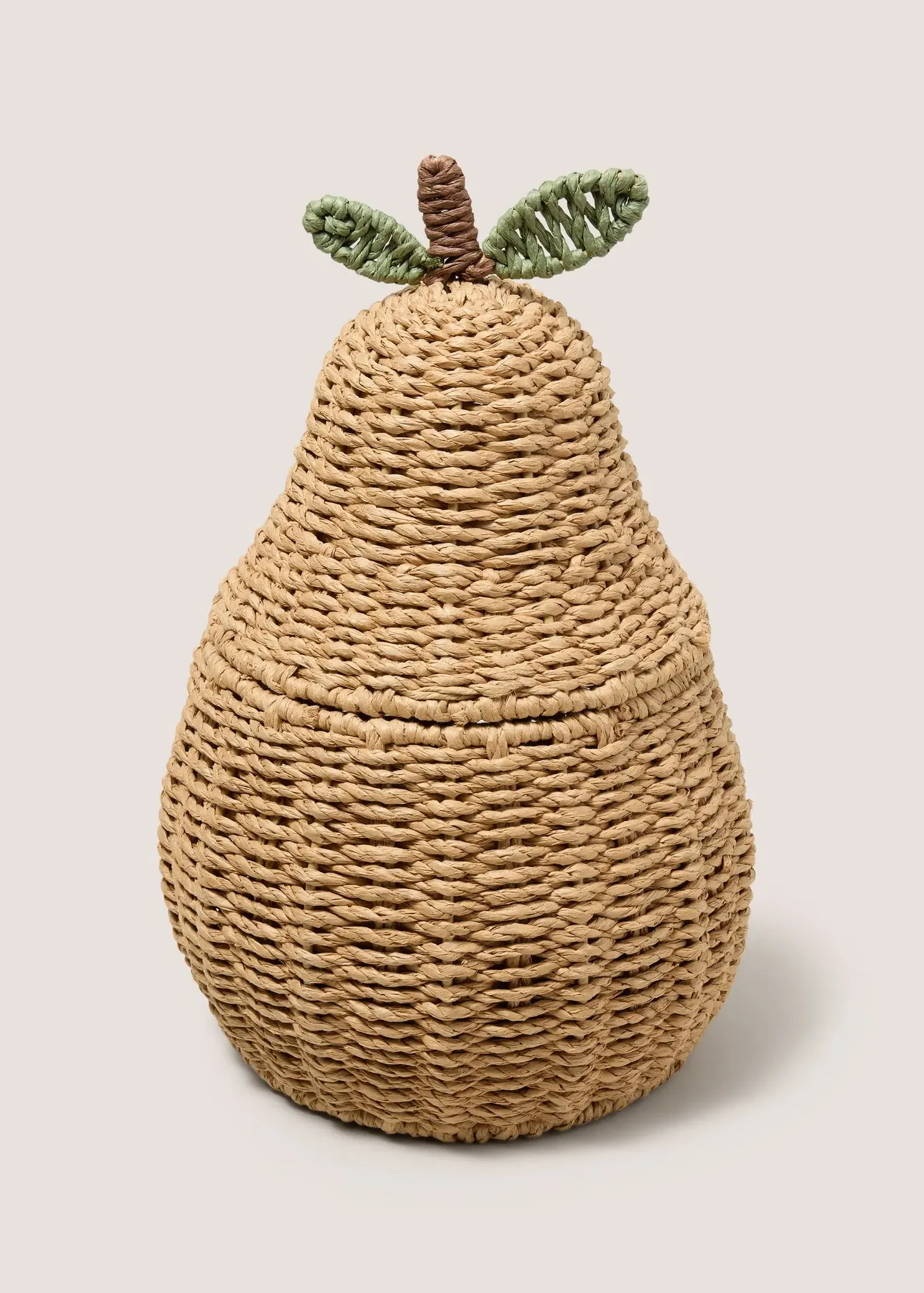 Pear Shaped Decorative Wicker Basket - Beige product
