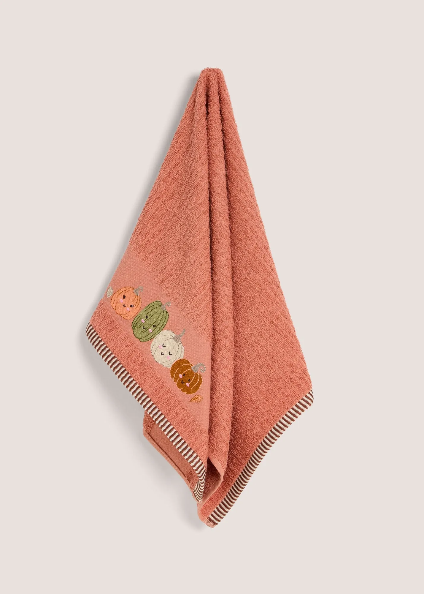Pumpkin Embroidered Hand Towel - Orange product