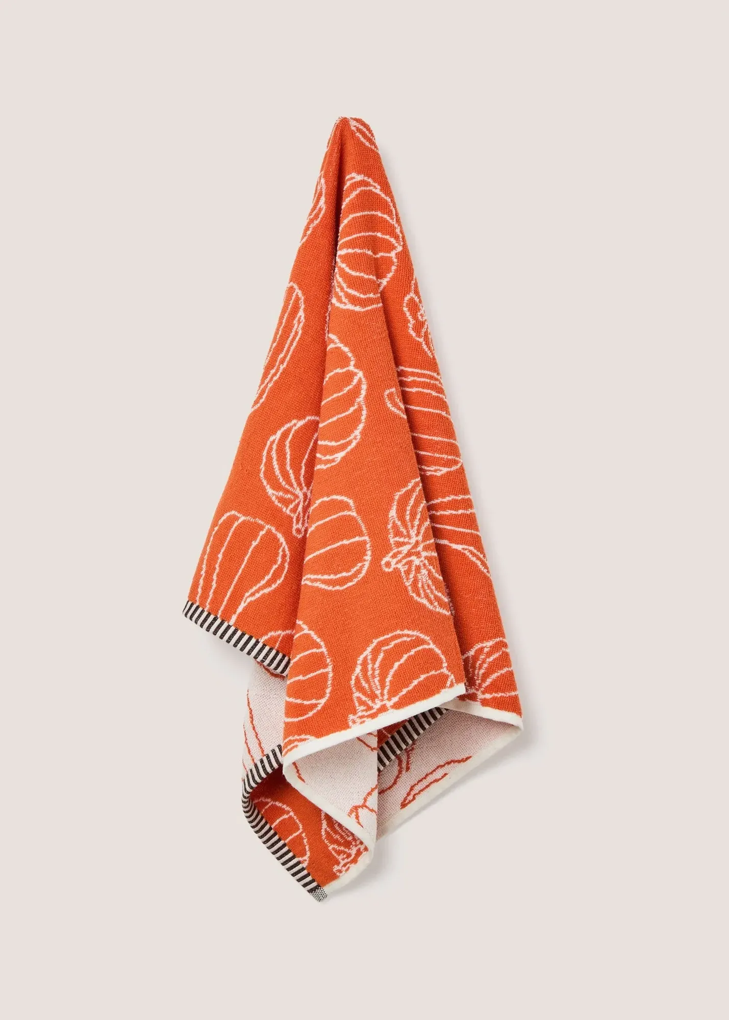Pumpkin Jacquard Hand Towel - Orange, Cotton product