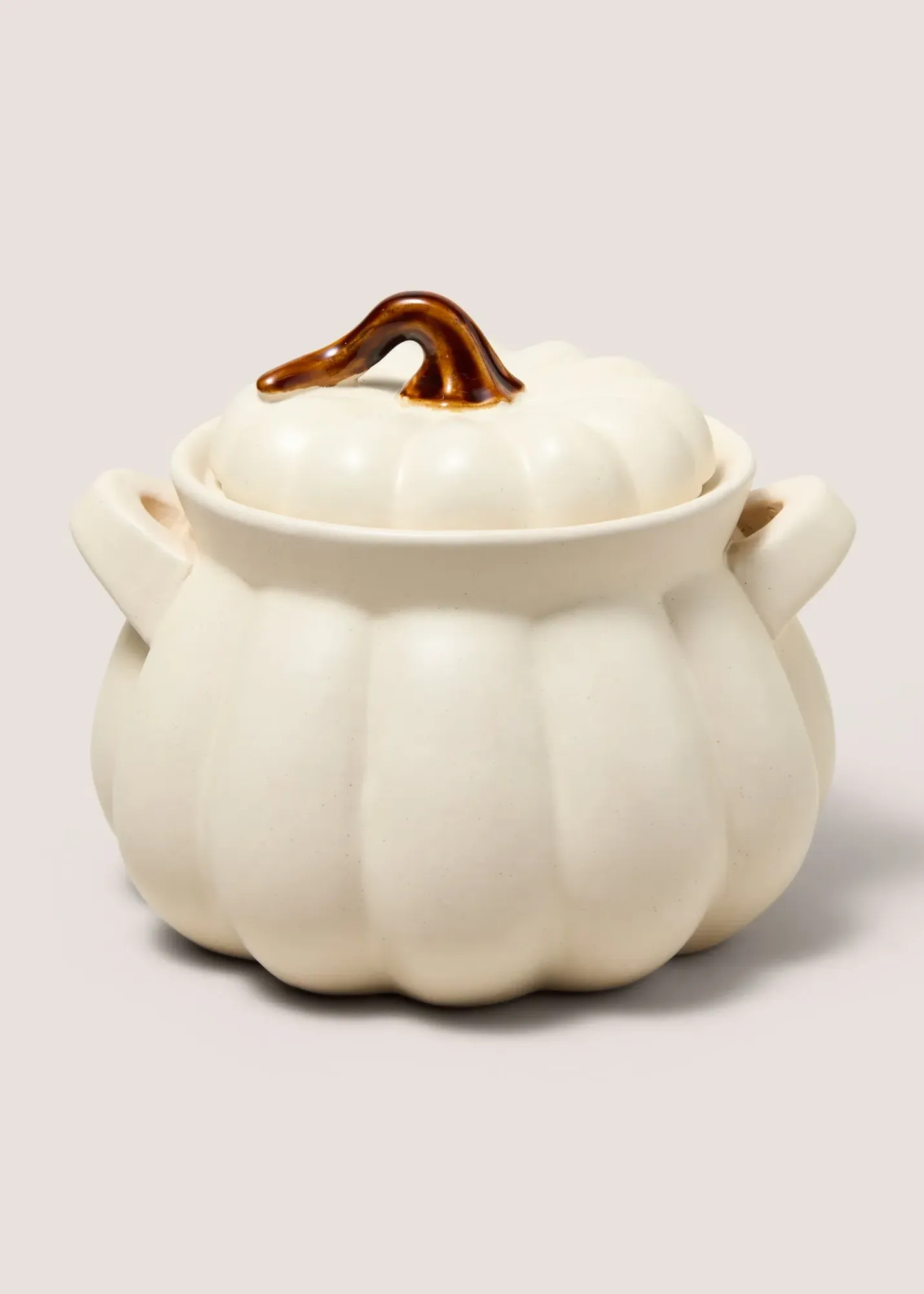 Pumpkin Serving Bowl with Lid - Cream, Ceramic product