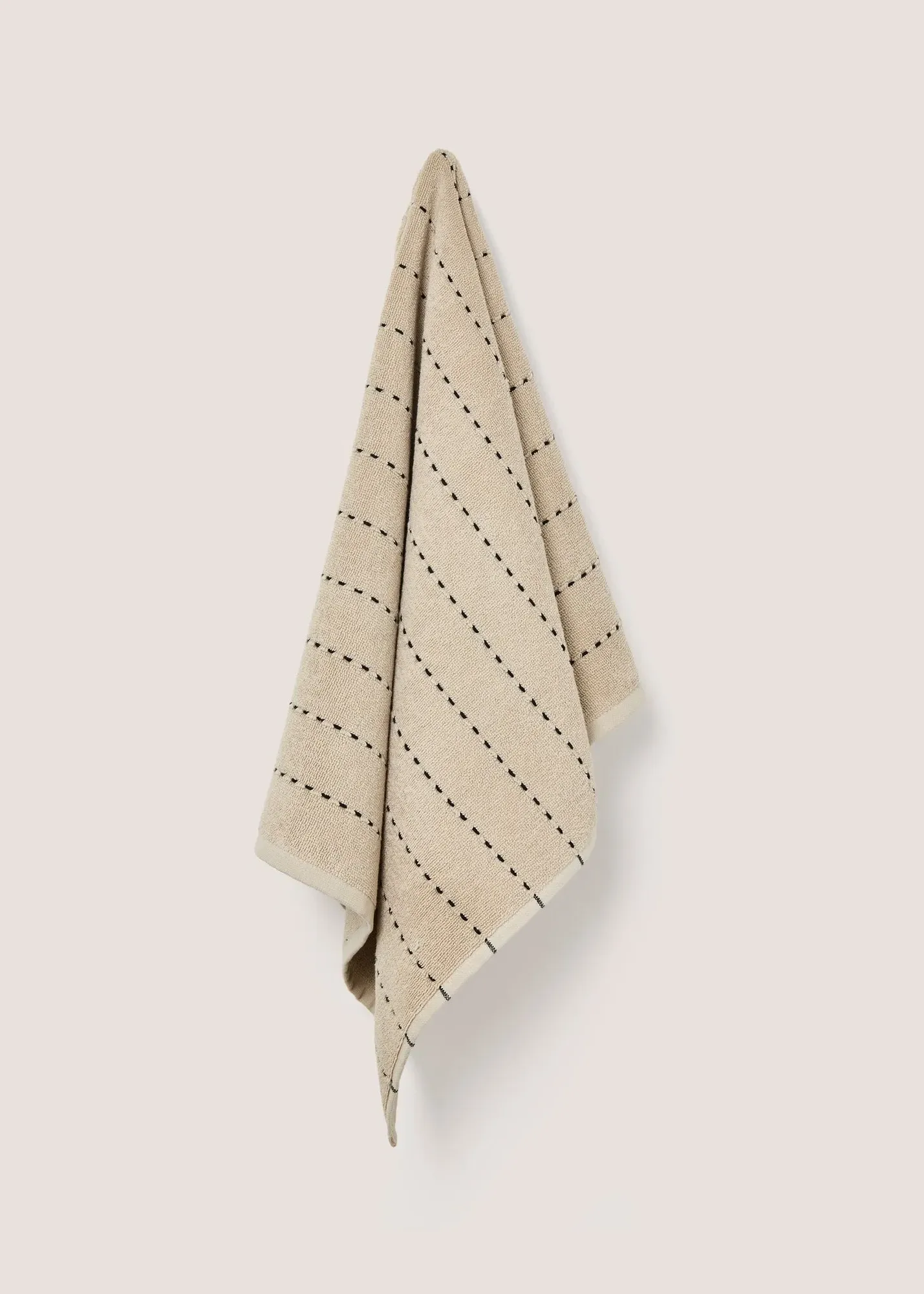 Rib Stitched Hand Towel - Beige product
