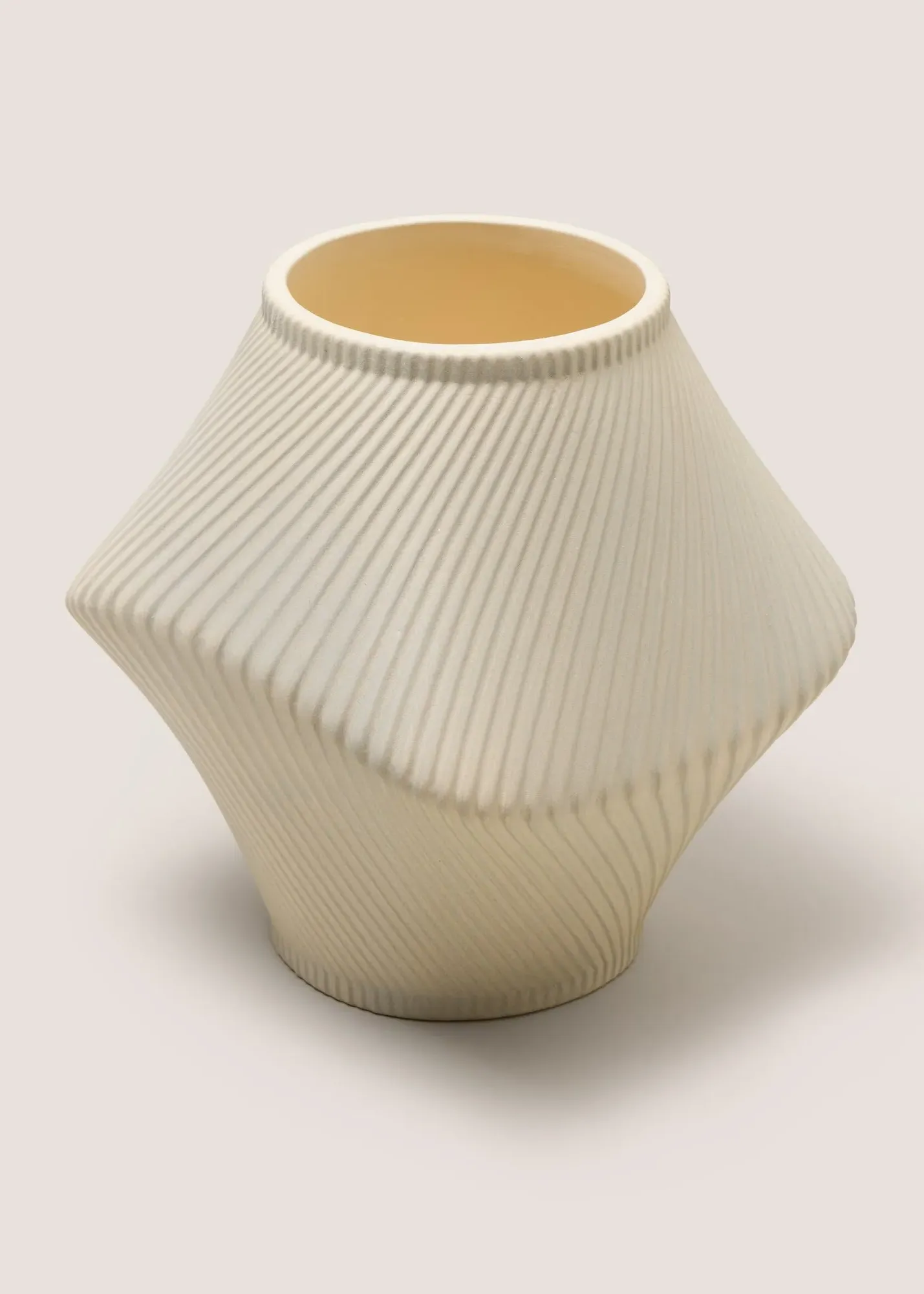 Ribbed Abstract Vase - Cream product