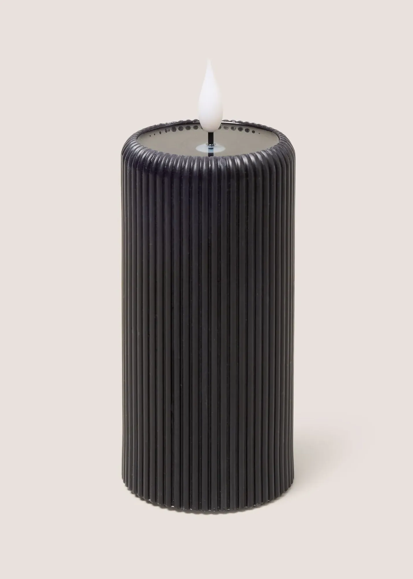 Ribbed LED Candle - Black product