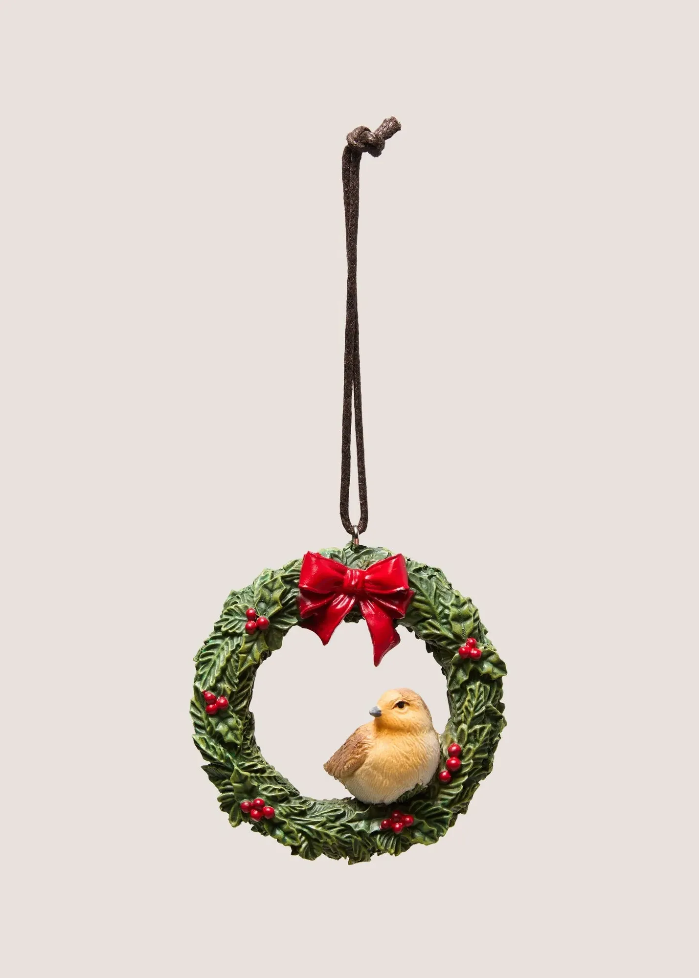 Robin Christmas Wreath Hanging Ornament - Multi product