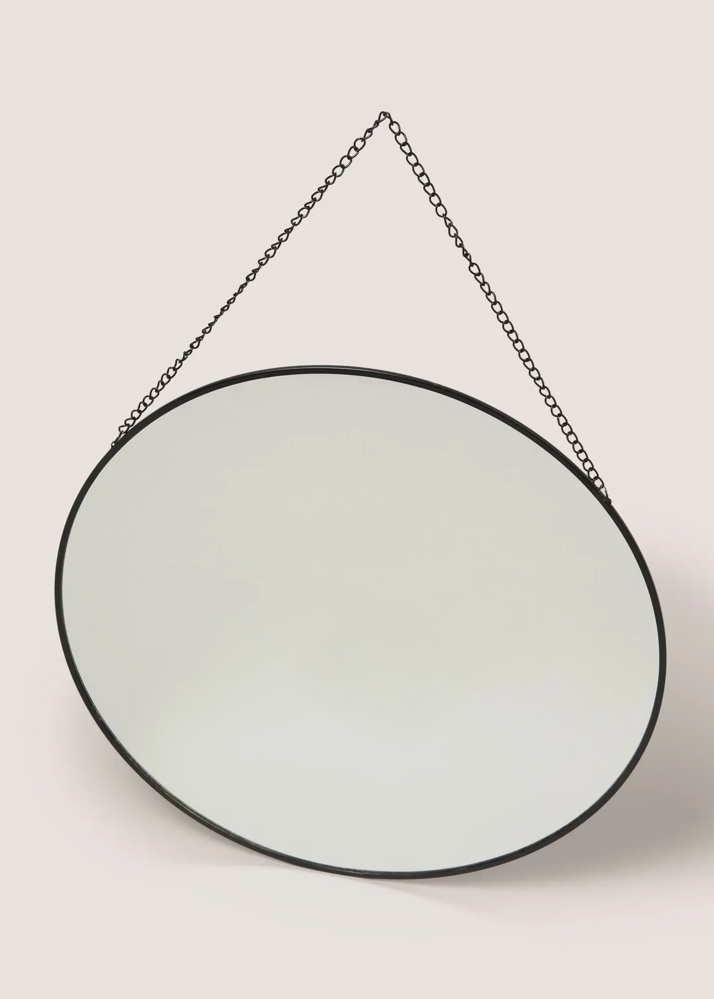Round Mirror with Chain - Black product