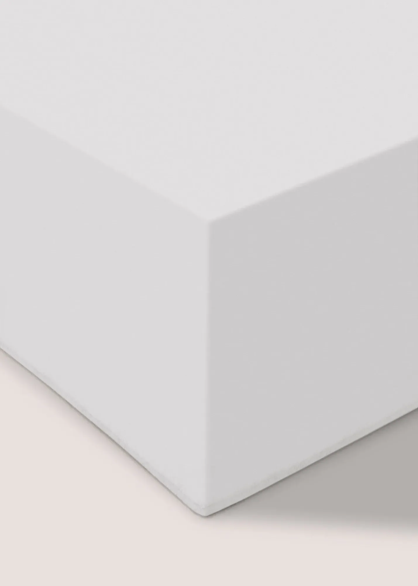Single Deep Fitted Bed Sheet - White, Cotton product