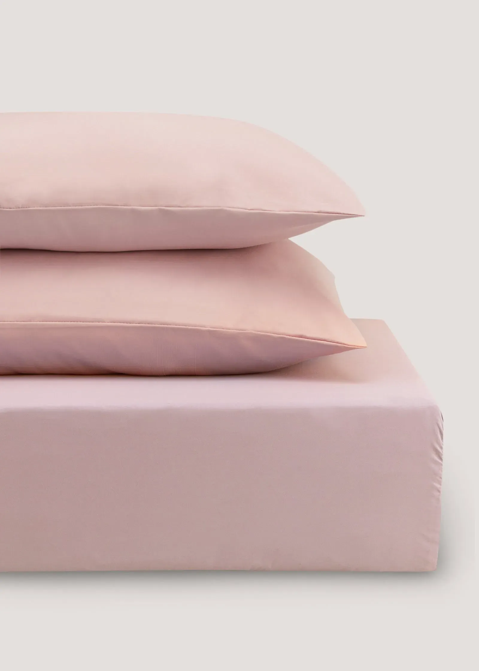 Single Fitted Bed Sheet & Pillowcase Bundle - Pink, Polyester product