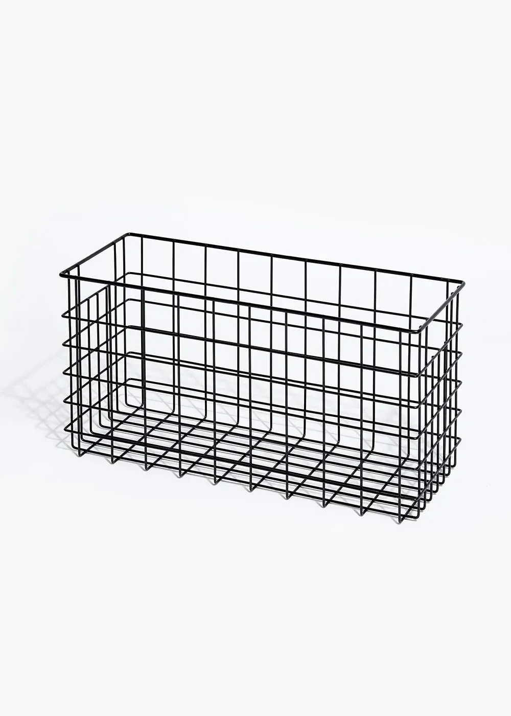 Slim Wire Storage Basket - Black, Metal product