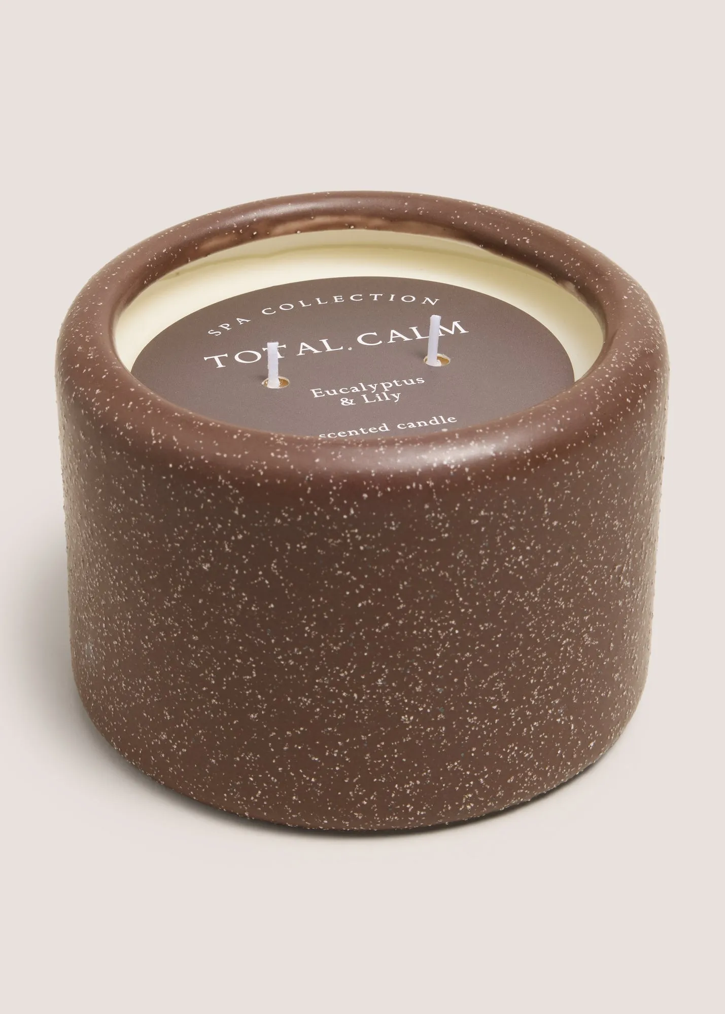 Spa Collection Restore Dual Wick Candle - Brown, Ceramic product