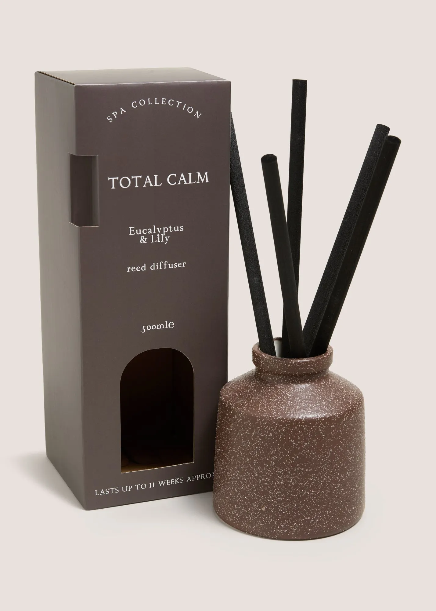 Spa Collection Total Calm 500ml Reed Diffuser - Brown, Ceramic product