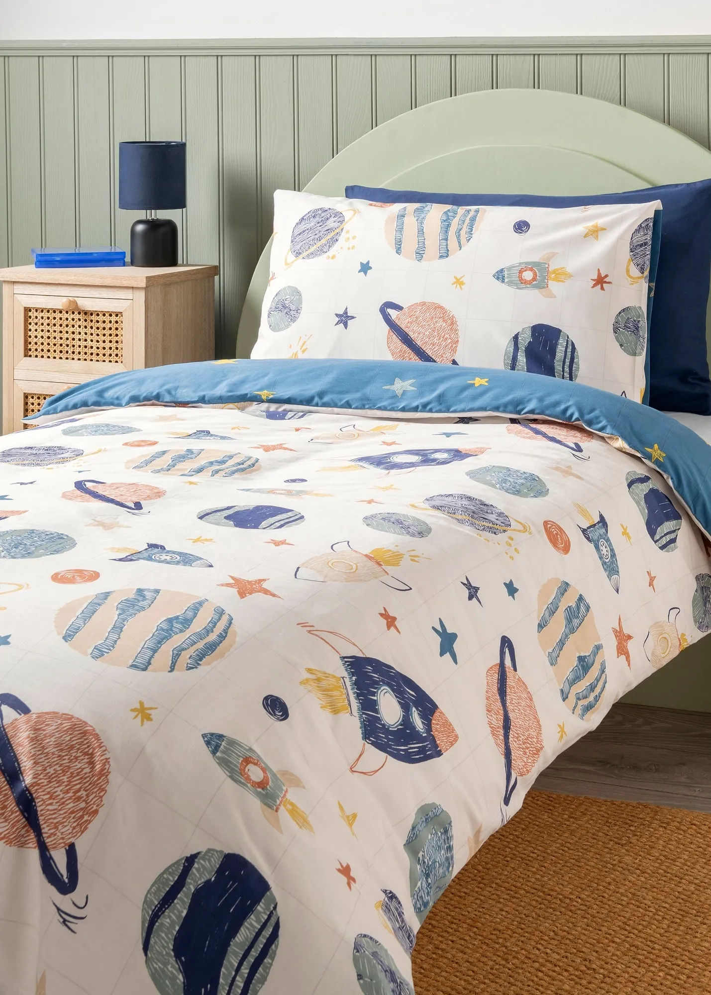 Space Single Duvet Set - Multi, Cotton Blend product