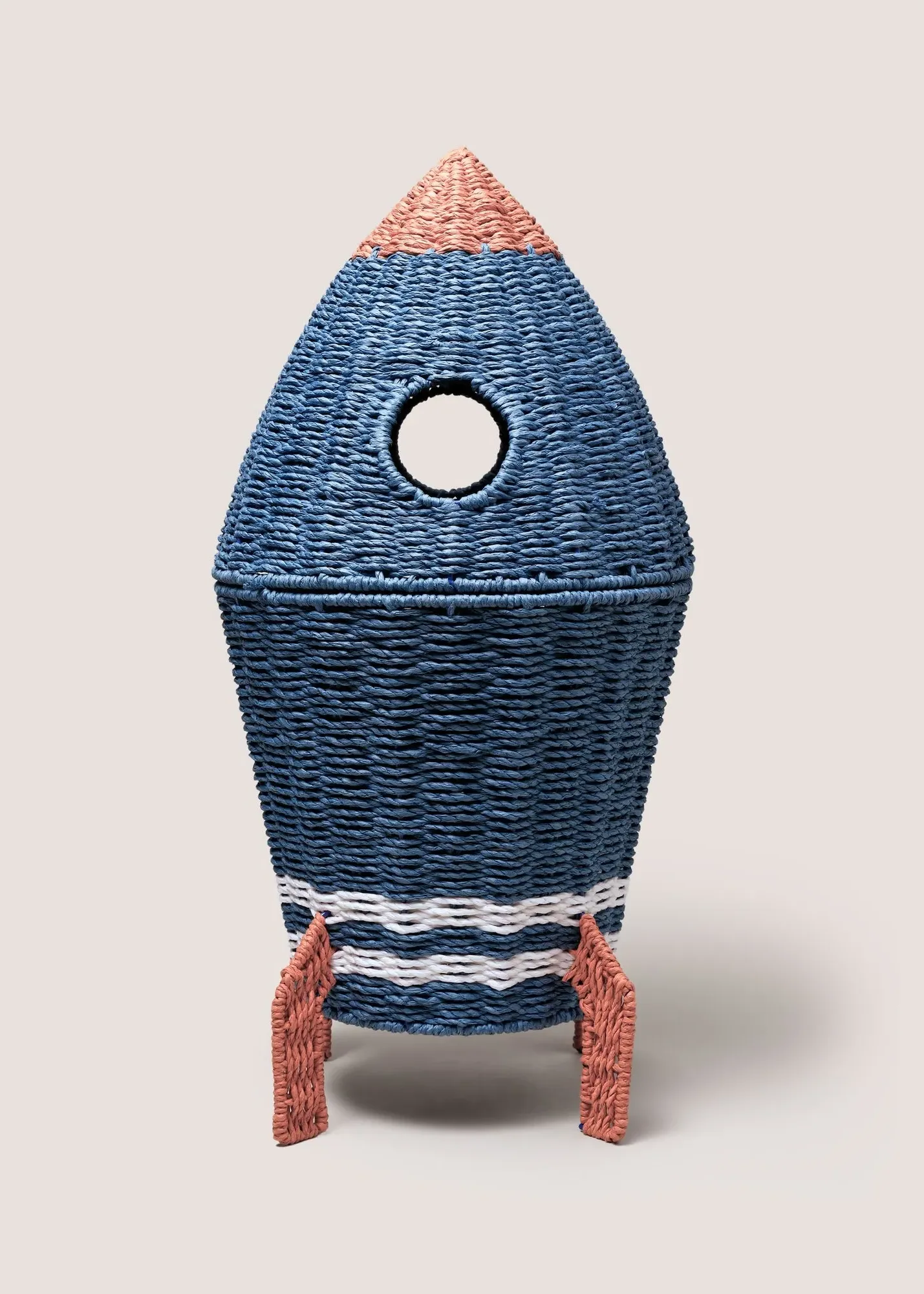 Spaceship Storage Basket - Blue, Woven Paper product