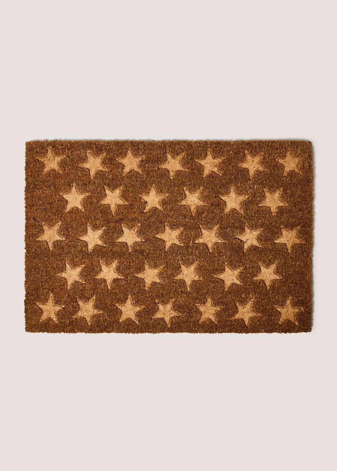 Star Embossed Coir Doormat - Brown product