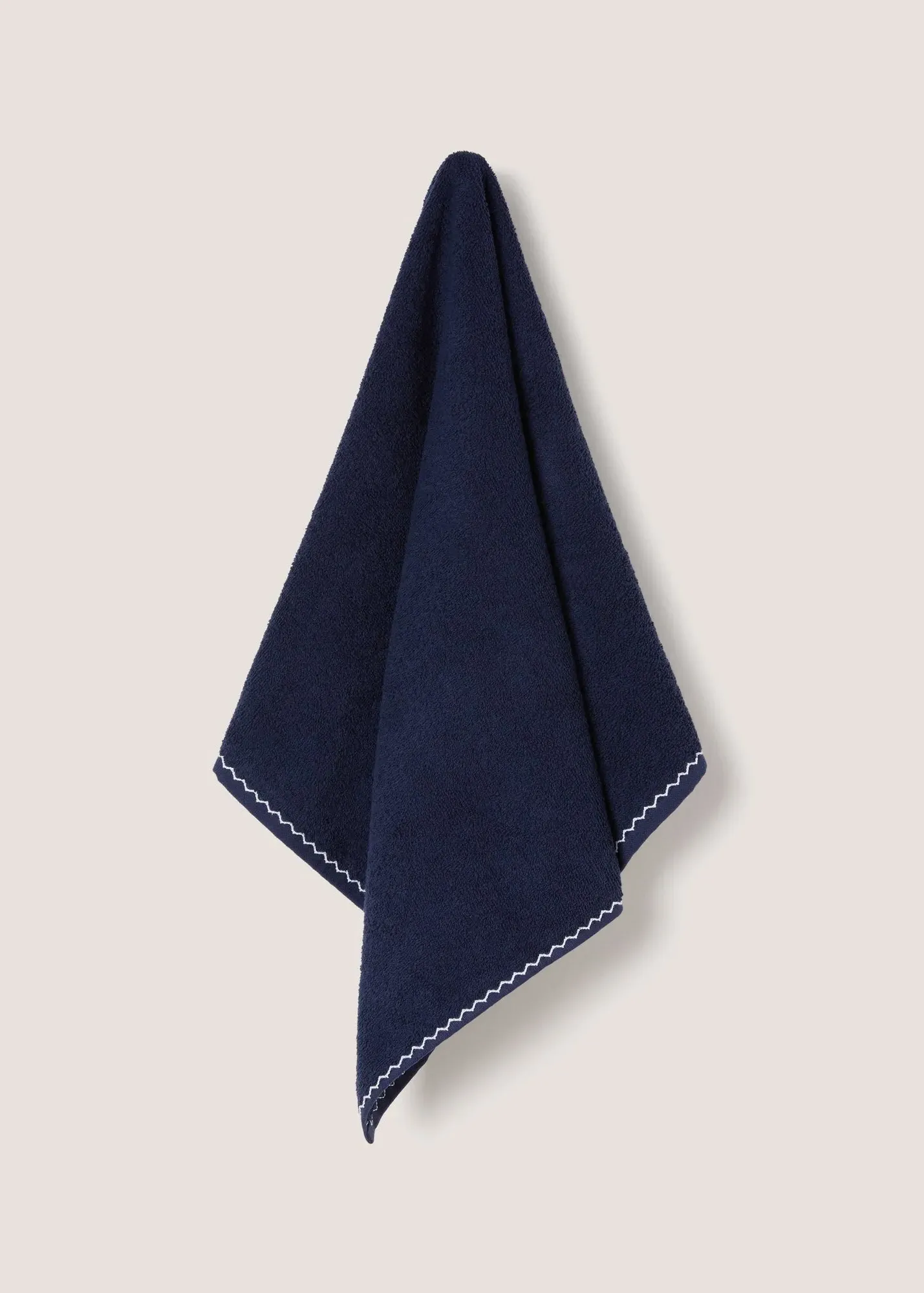 Stitch Border Hand Towel - Navy product