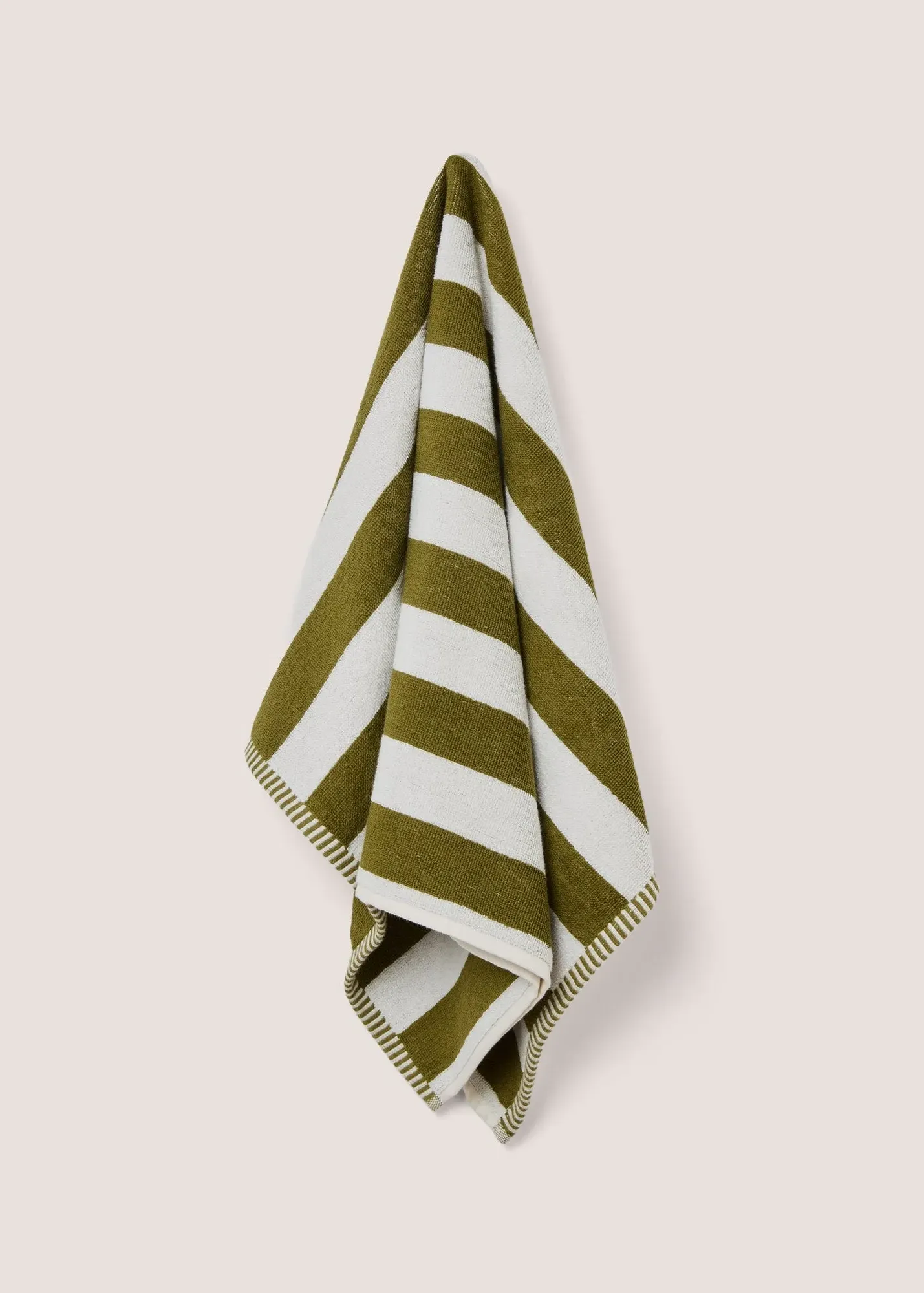 Stripe Jacquard Hand Towel - Green, Cotton product
