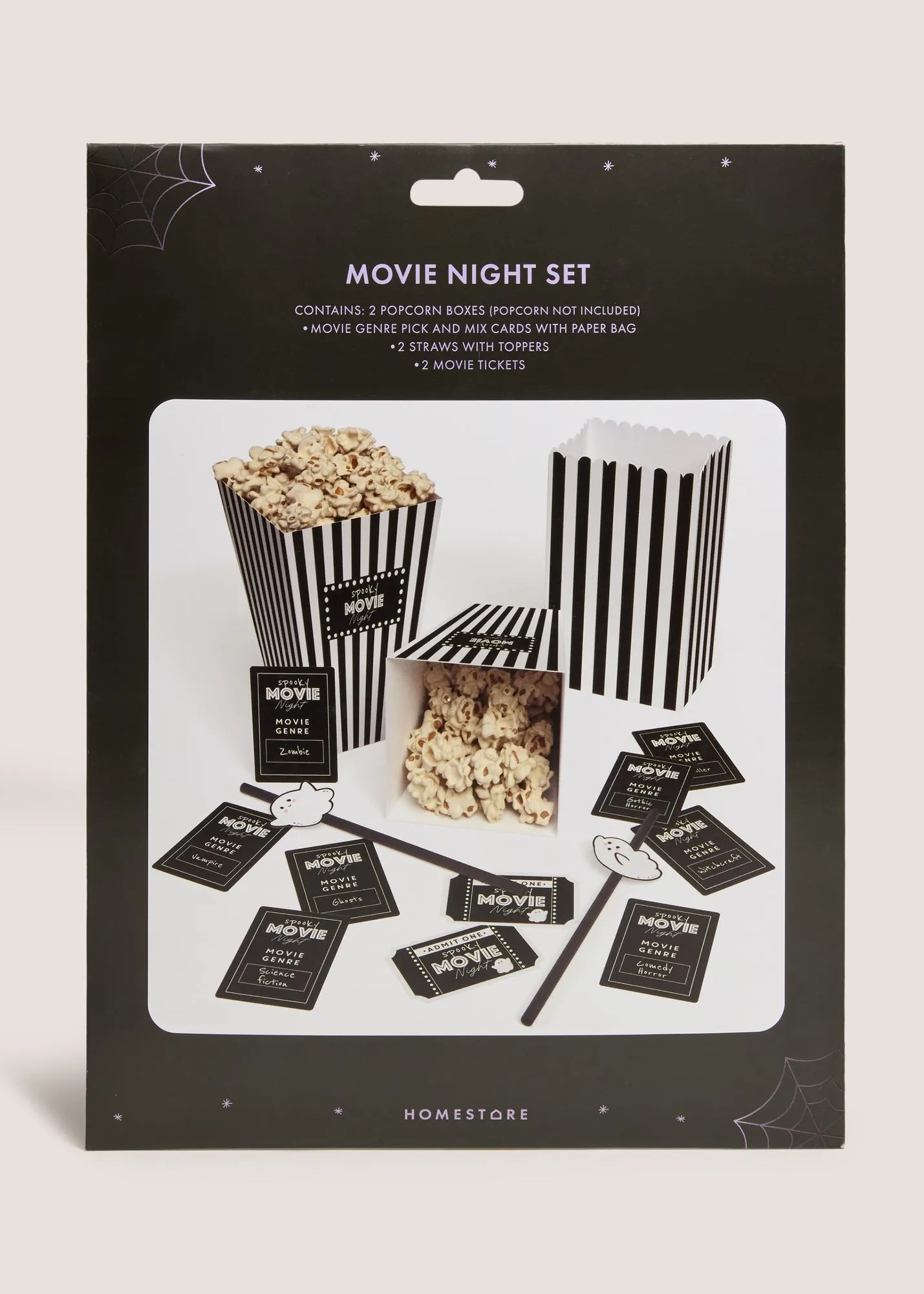 Stripe Monsters Movie Night Set - Black product