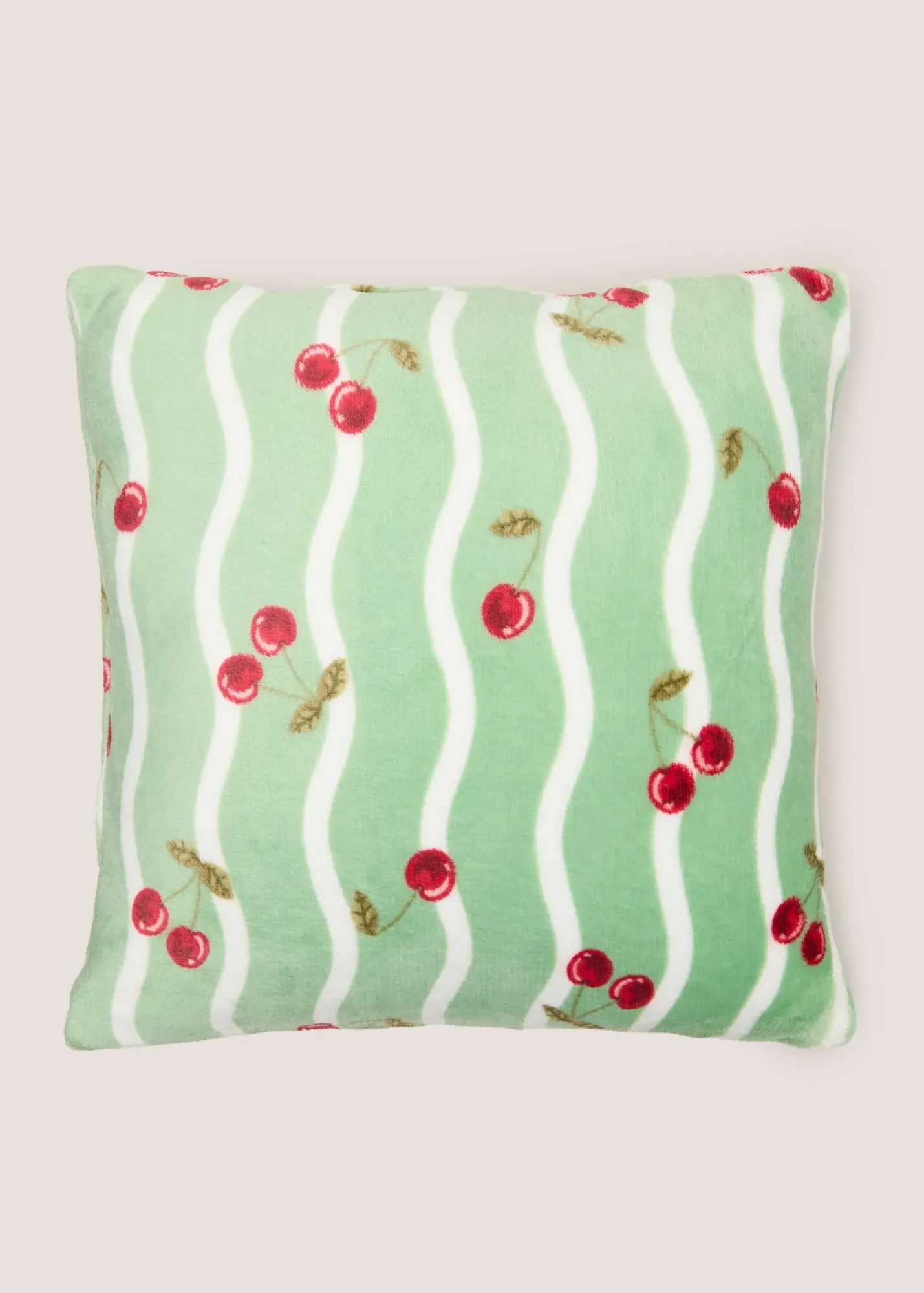 Striped Cherry Cushion - Green product