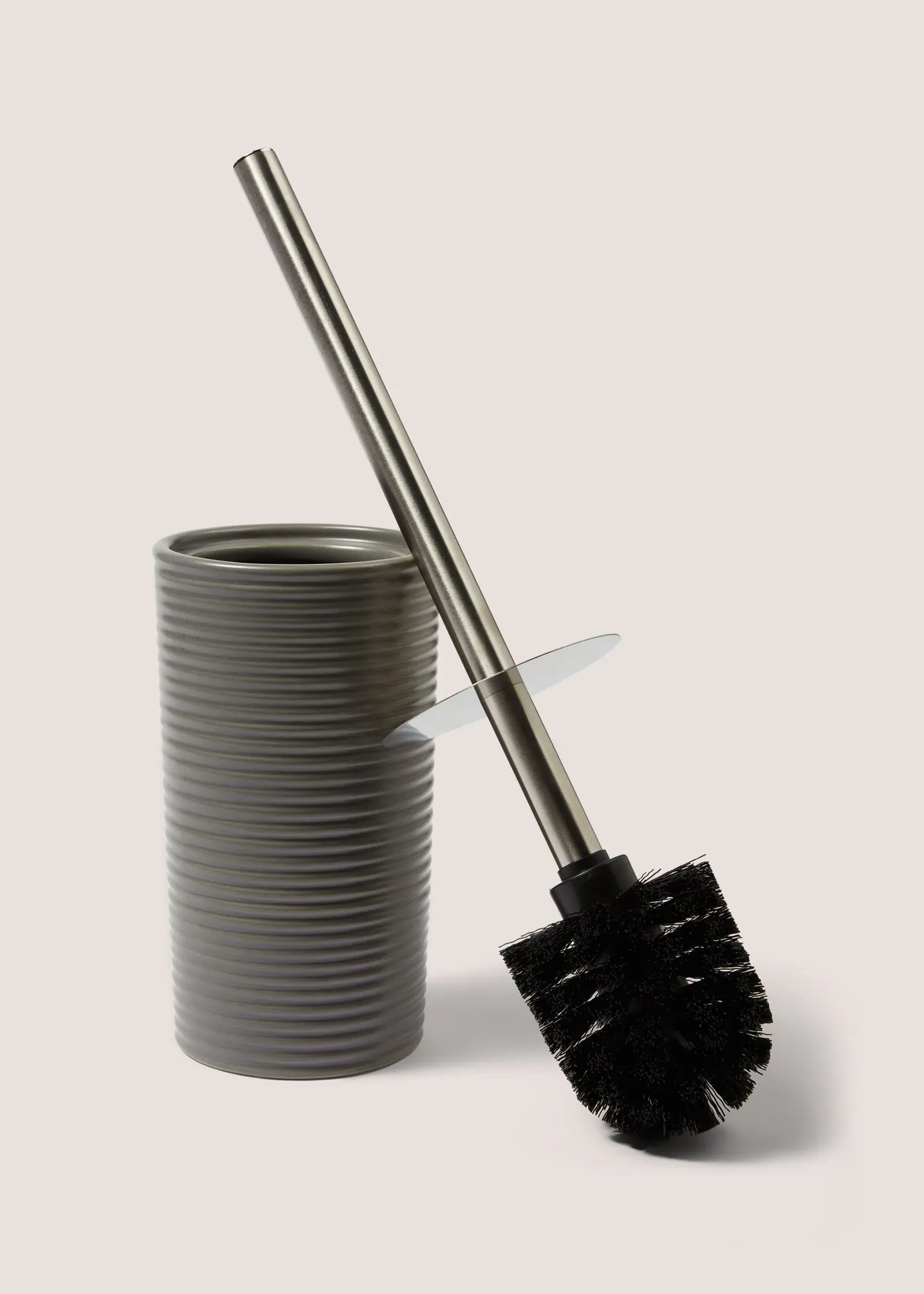 Toilet Brush with Holder - Grey product