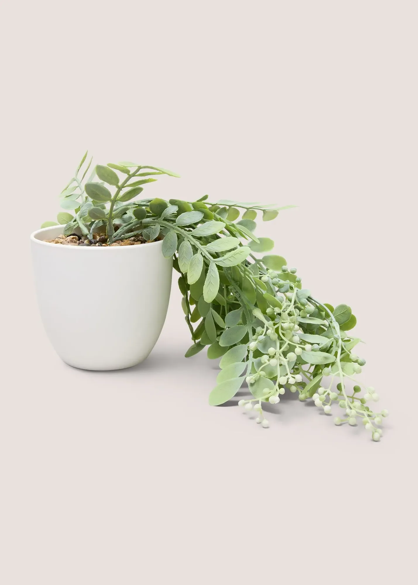 Trailing Faux Plant in White Pot - Green product