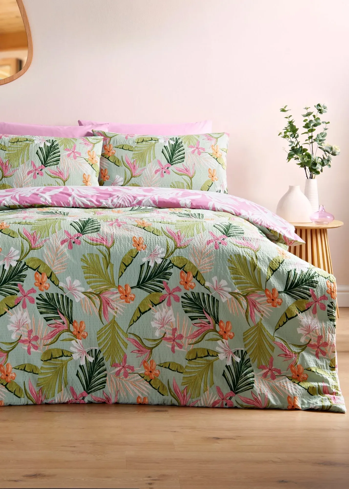 Tropical Floral Single Duvet Set - Multi, Polyester-Cotton product