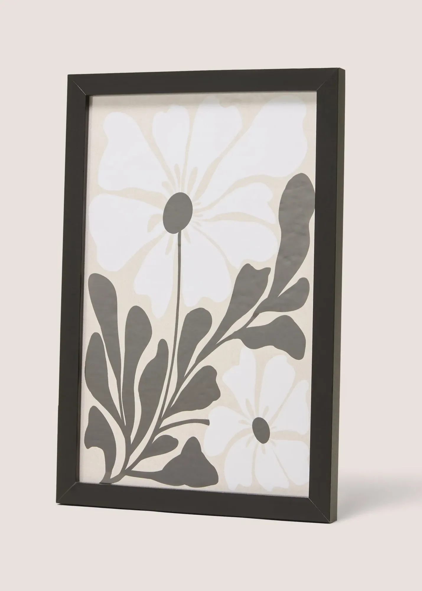 Two Flowers Wall Art - White, Black Frame product