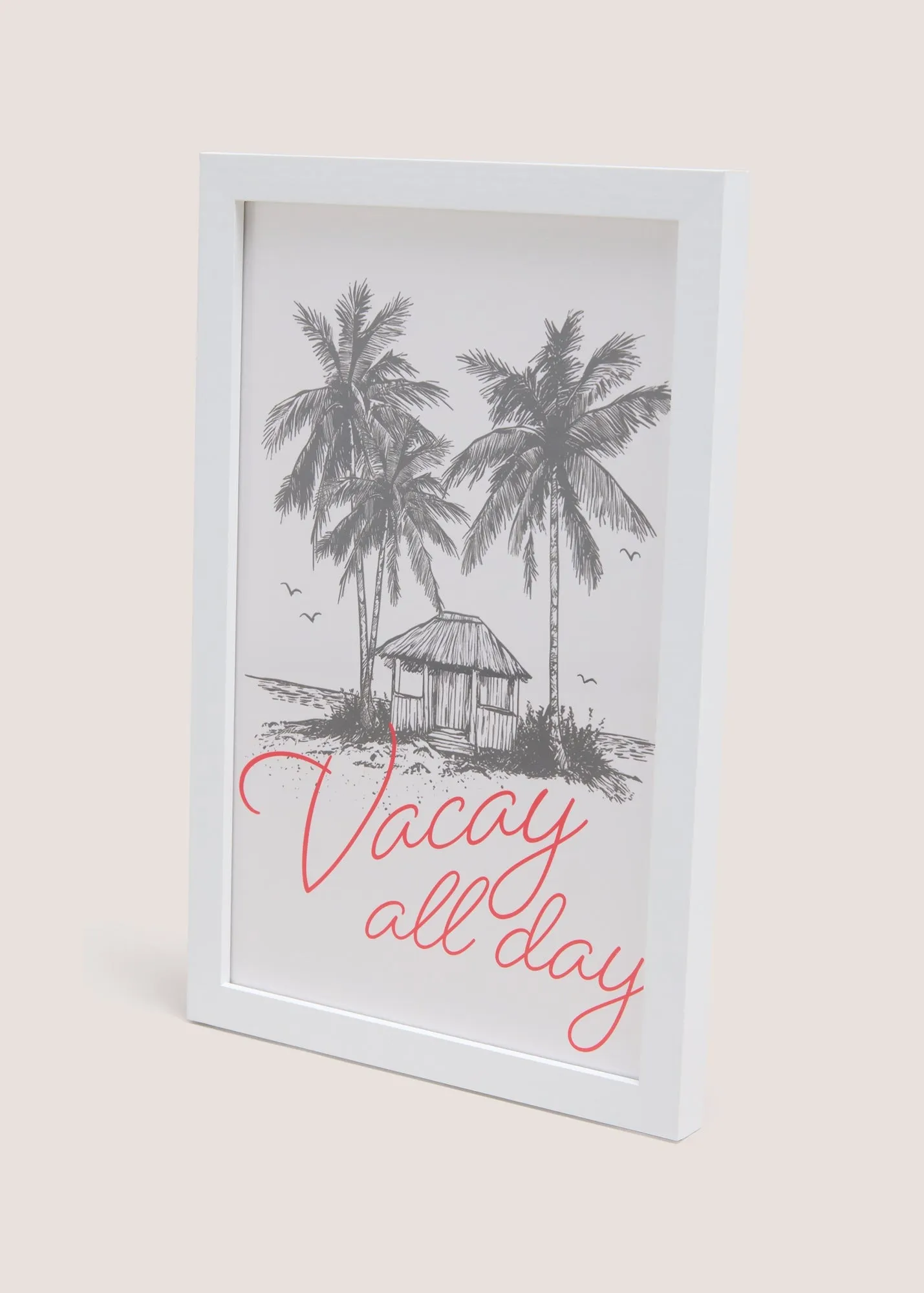 Vacay All Day Wall Art - White product