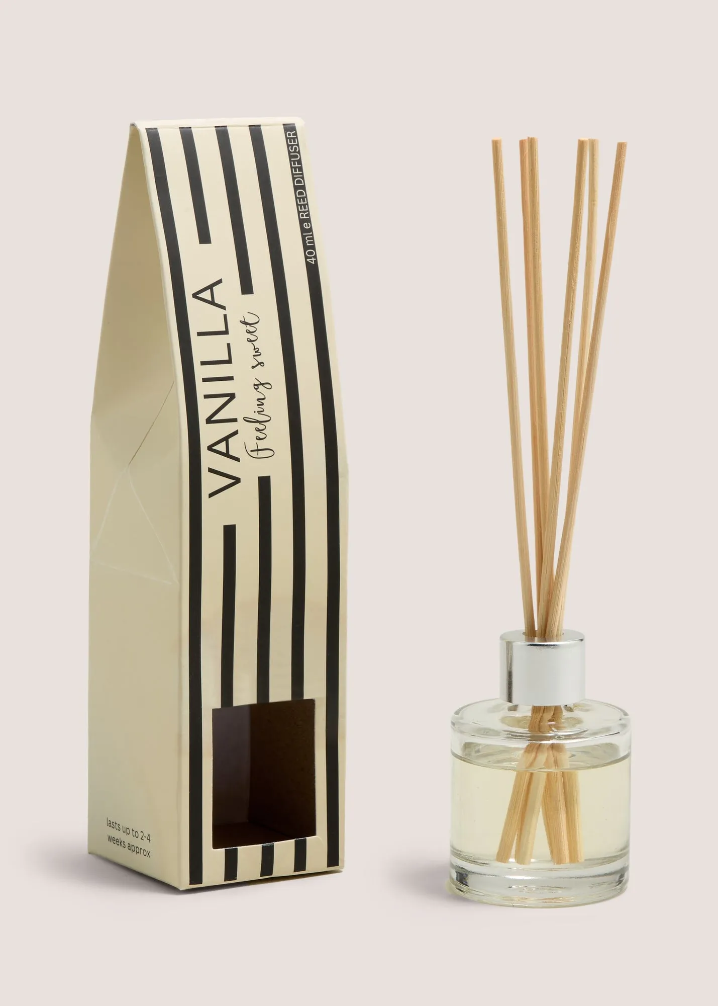 Vanilla Stripe 40ml Reed Diffuser - Cream product