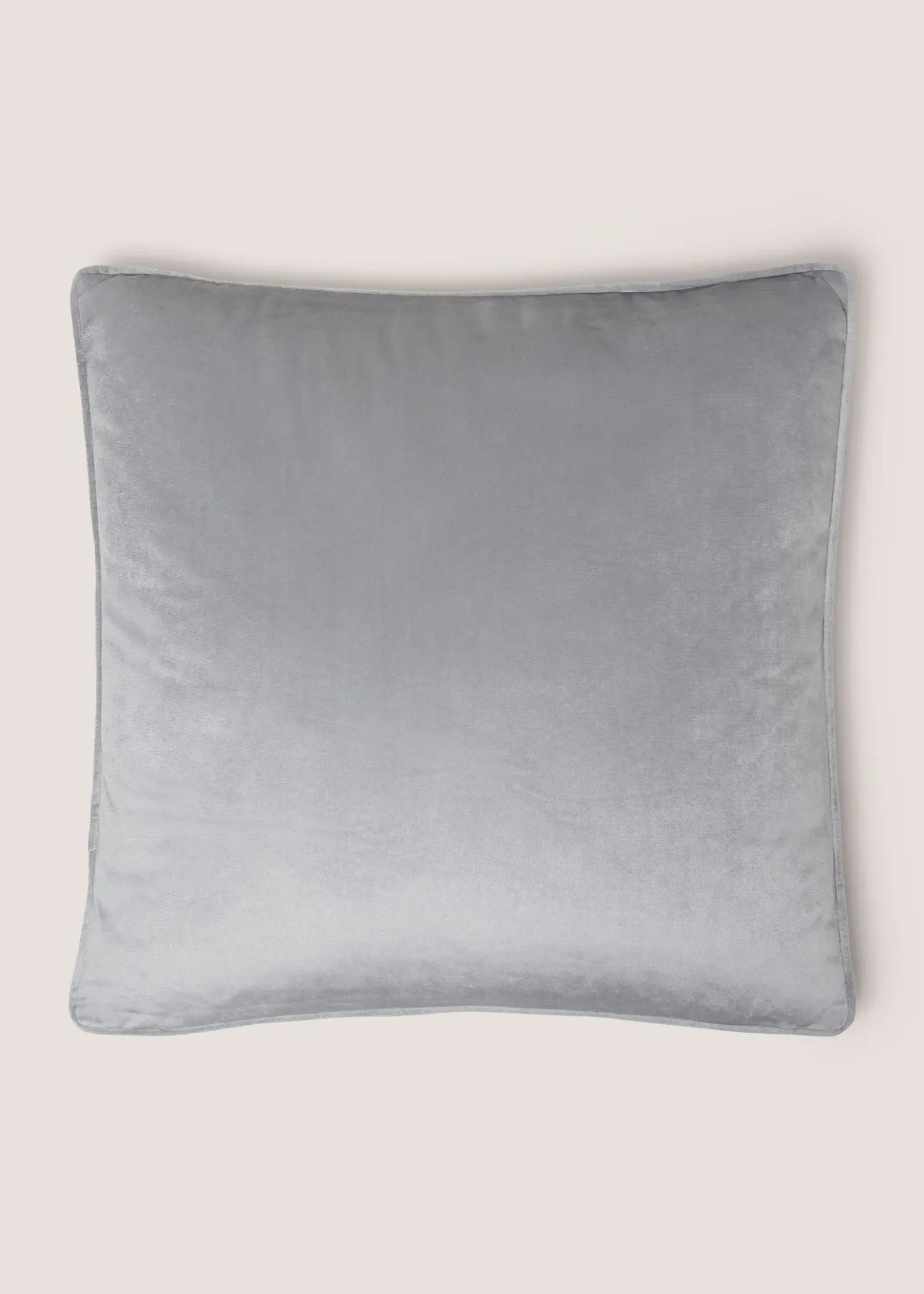 Velvet Piped Cushion - Grey, Velvet product