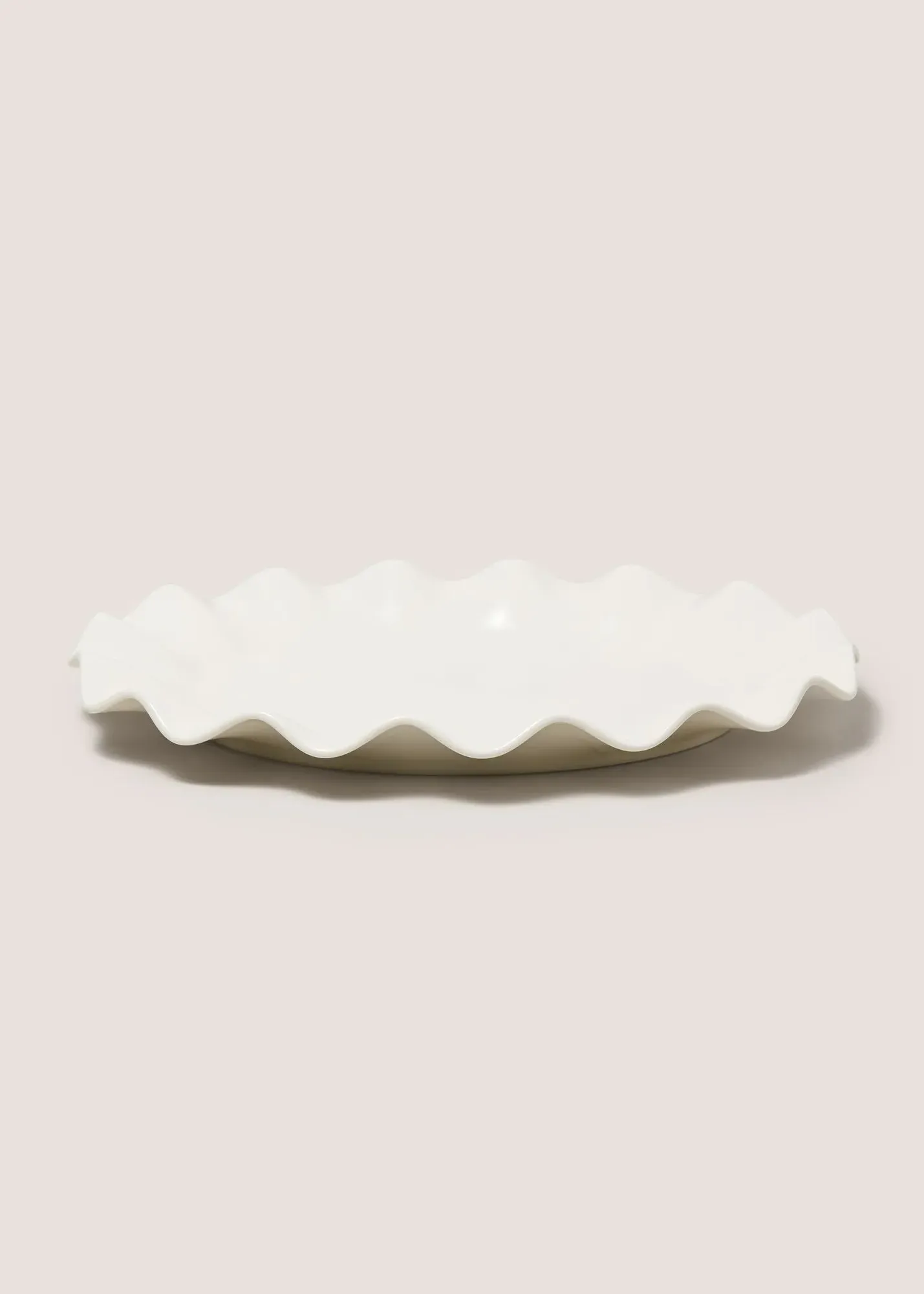 Wave Oval Serving Plate - White product