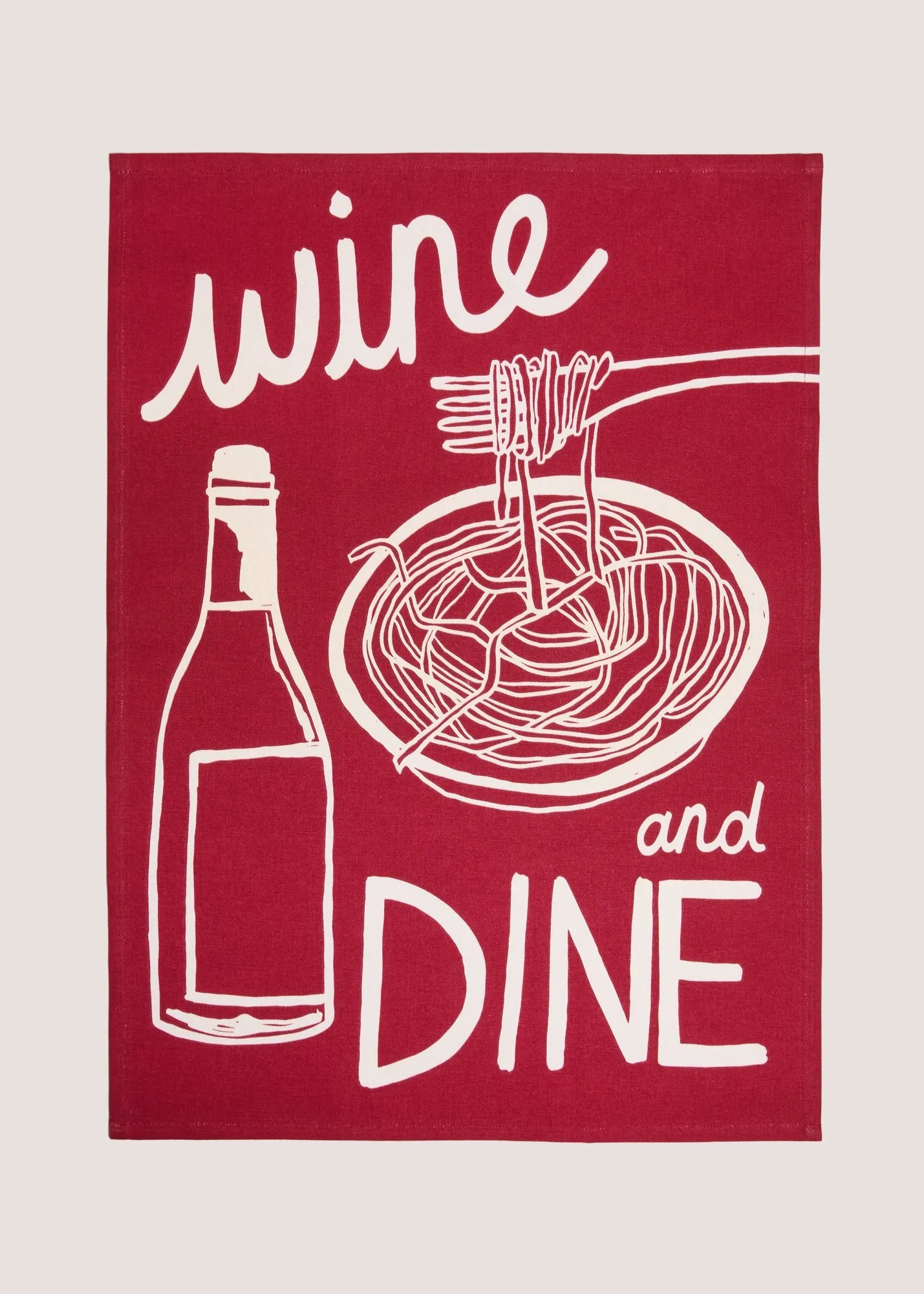 Wine & Dine Tea Towel - Red product